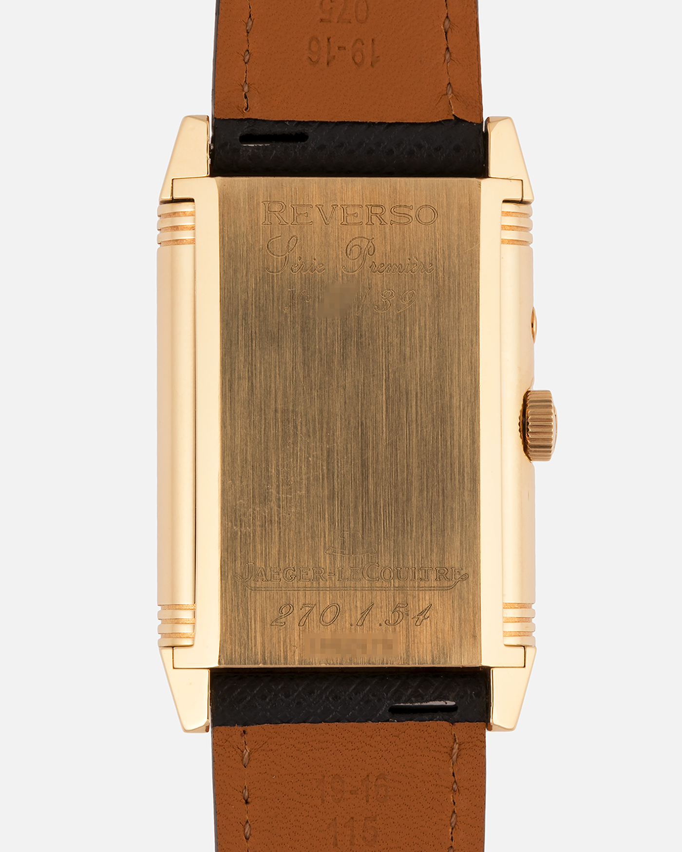 Brand: Jaeger-LeCoultre
Year: 1999
Model: Reverso Duoface Japan Edition Red, Limited Edition of 39 Pieces
Reference Number: 270.1.54
Material: 18-carat Yellow Gold
Movement: Jaeger-LeCoultre Cal. 854, Manual-Wind
Case Dimensions: 42mm (Including Lugs) x 26mm
Lug Width: 19mm
Strap: Molequin Navy Blue Textured Calf Strap with Signed 18-carat Yellow Gold Tang Buckle