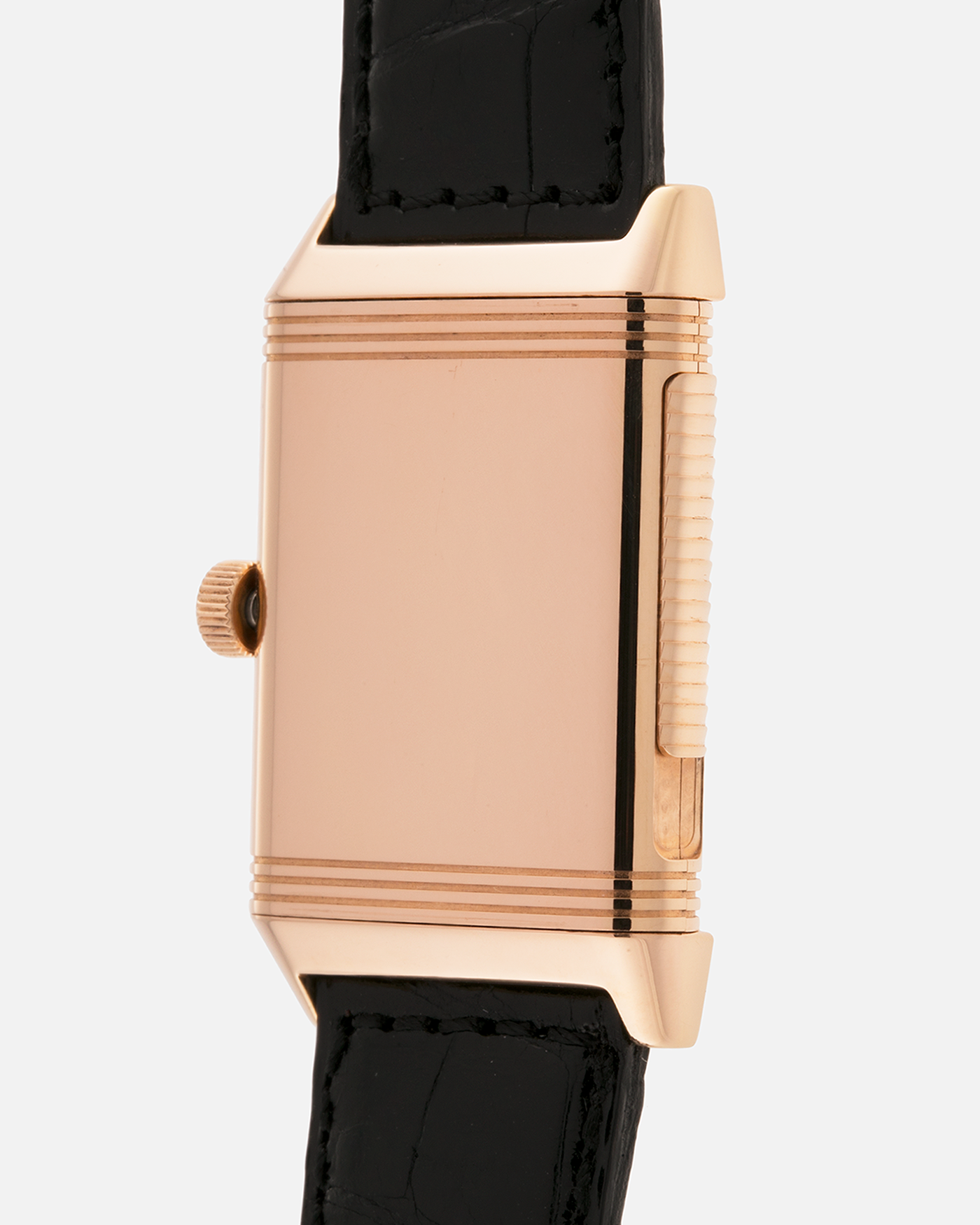 Brand: Jaeger LeCoultre
Year: 1994
Model: Reverso Minute Repeater, Limited to 500 pieces
Reference: 270.2.72
Material: 18-carat Rose Gold
Movement: Jaeger LeCoultre Cal. 943 , Manual-Winding
Case Dimensions: 42mm (Including Lugs) x 26mm x 10mm
Lug Width: 19mm
Strap: Black Jaeger-LeCoultre Alligator Strap and Signed Jaeger-LeCoultre 18-carat Rose Gold Deployant Clasp