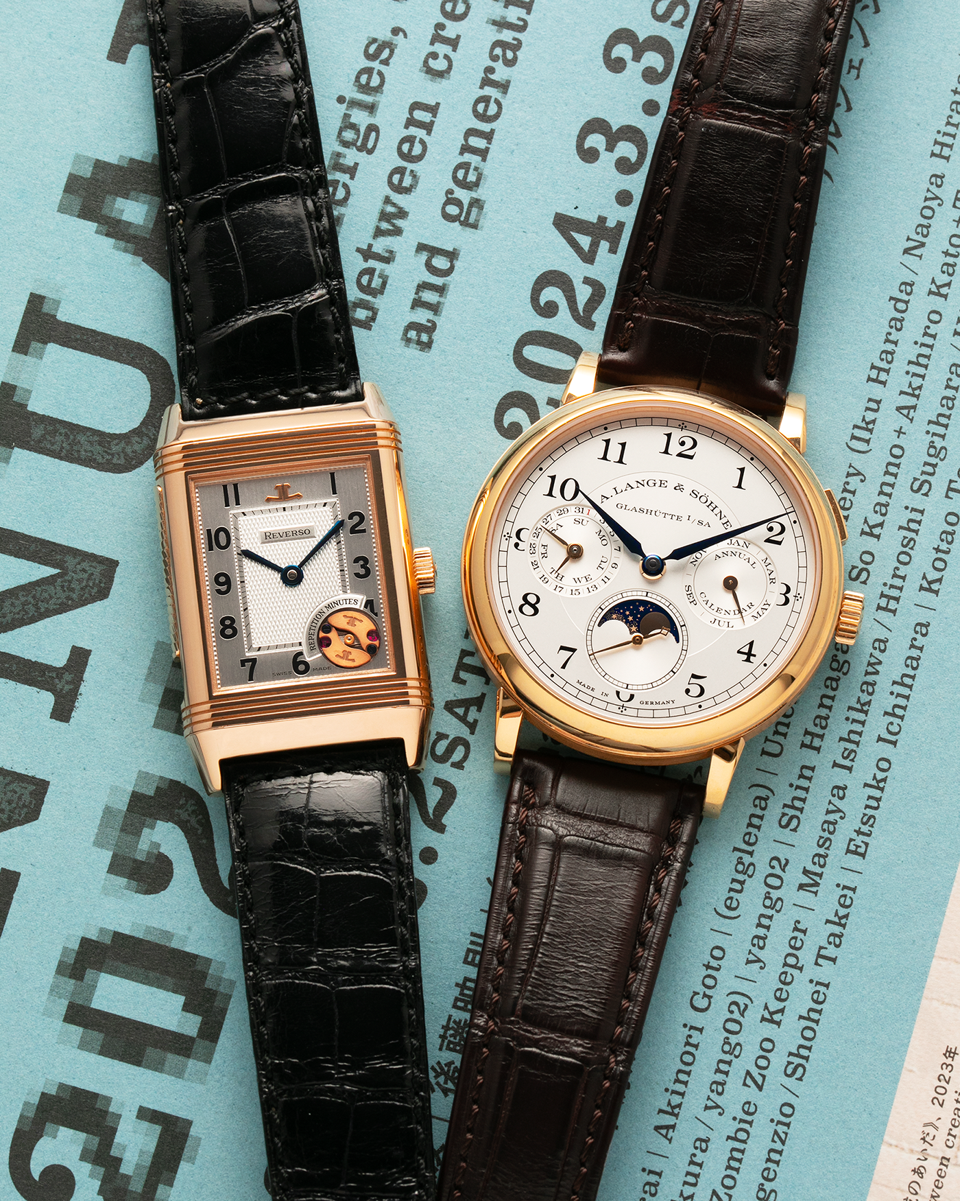 Brand: Jaeger LeCoultre
Year: 1994
Model: Reverso Minute Repeater, Limited to 500 pieces
Reference: 270.2.72
Material: 18-carat Rose Gold
Movement: Jaeger LeCoultre Cal. 943 , Manual-Winding
Case Dimensions: 42mm (Including Lugs) x 26mm x 10mm
Lug Width: 19mm
Strap: Black Jaeger-LeCoultre Alligator Strap and Signed Jaeger-LeCoultre 18-carat Rose Gold Deployant Clasp