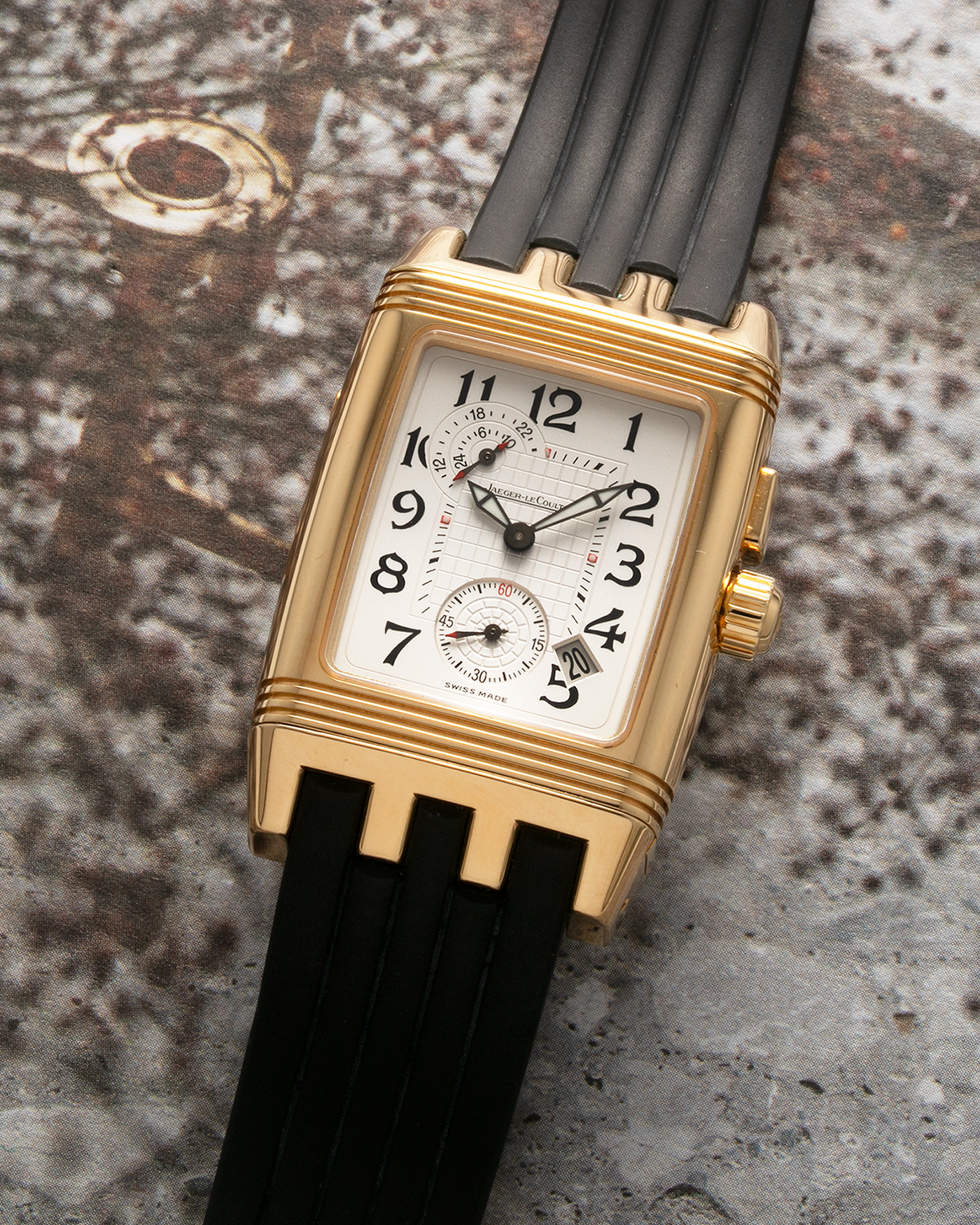 Jaeger lecoultre reverso hot sale rubber strap