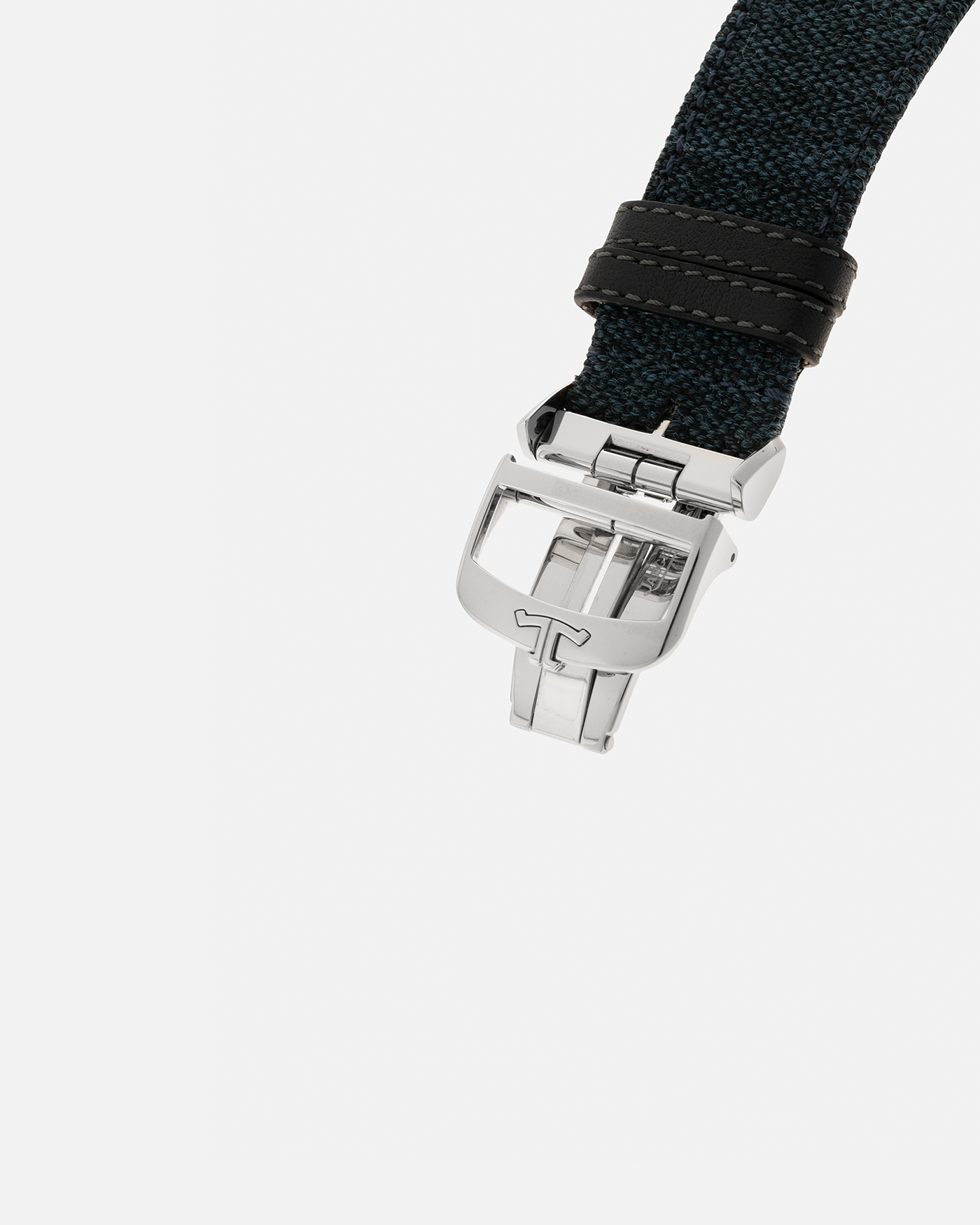 Brand: Jaeger LeCoultre
Year: 2024
Model: Q389848J, Reverso Tribute Chronograph
Reference Number: 216.8.S0
Material: Stainless Steel
Movement: Jaeger LeCoultre Cal. 860, Manual-Winding
Case Diameter:  49.9mm (Including Lugs) x 29.9mm x 11.14mm
Lug Width: 20mm
Straps: Jaeger LeCoultre Casa Fagliano Calf Leather Strap with Signed Stainless Steel Deployant Clasp, with extra  Jaeger LeCoultre Blue Canvas Strap