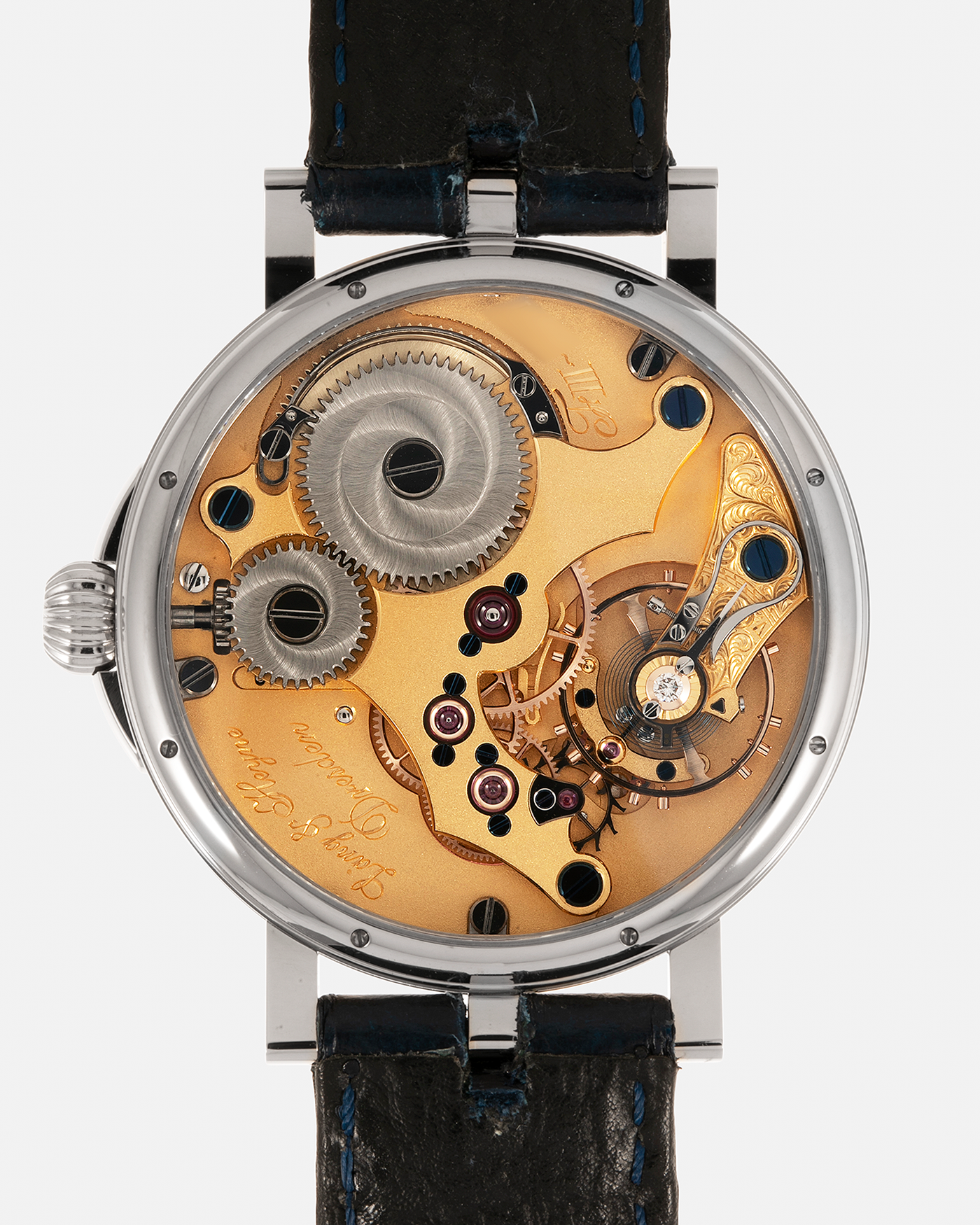 Brand: Lang & Heyne Year: 2023 Model: Friedrich III Material: 18-carat White Gold Movement: Lang & Heyne Cal. IV, Manual-Winding Case Dimensions: 39.2mm x 10.5mm Strap: Lang & Heyne Black Alligator Leather Strap with Signed 18-carat White Gold Tang Buckle