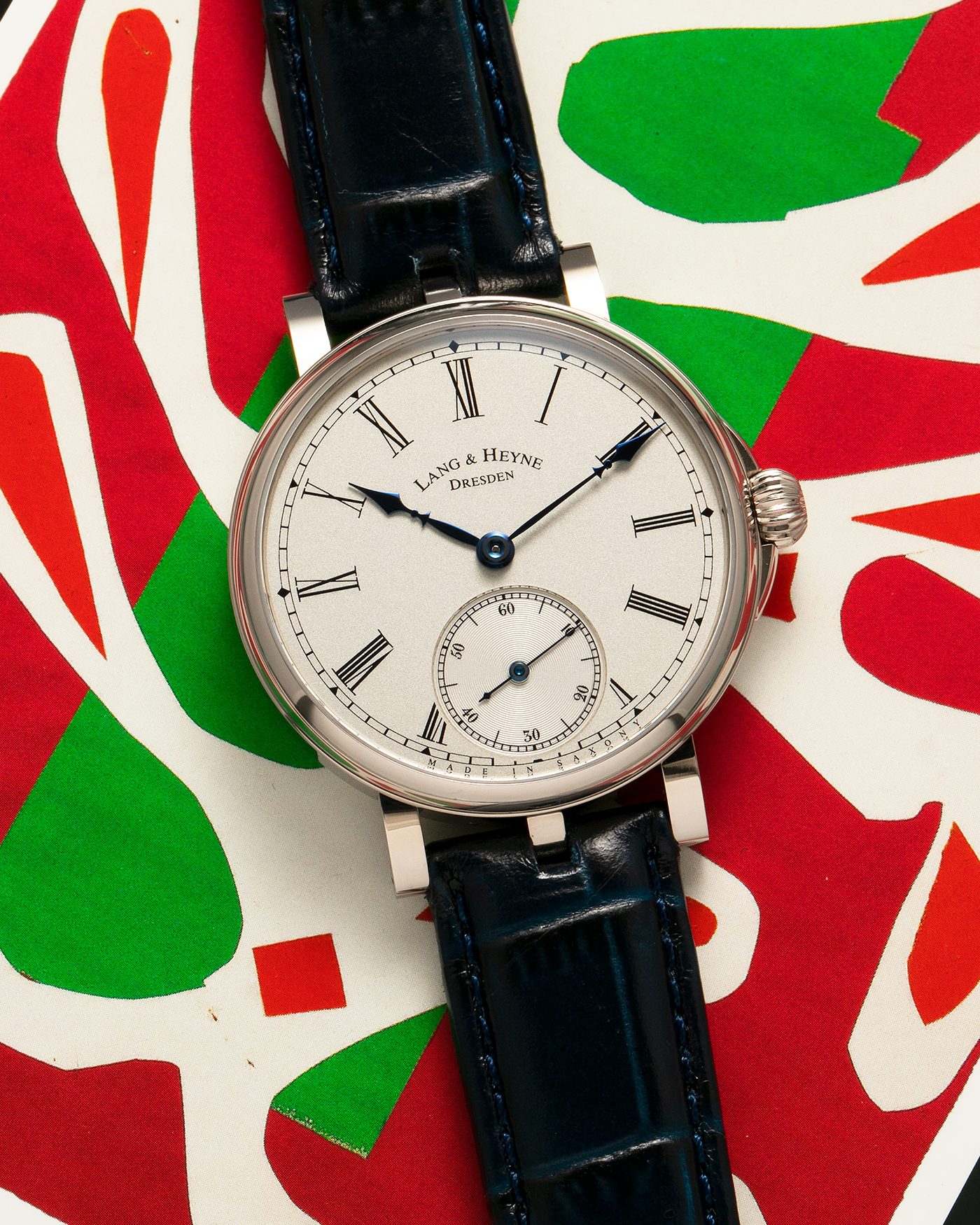 Brand: Lang & Heyne Year: 2023 Model: Friedrich III Material: 18-carat White Gold Movement: Lang & Heyne Cal. IV, Manual-Winding Case Dimensions: 39.2mm x 10.5mm Strap: Lang & Heyne Black Alligator Leather Strap with Signed 18-carat White Gold Tang Buckle