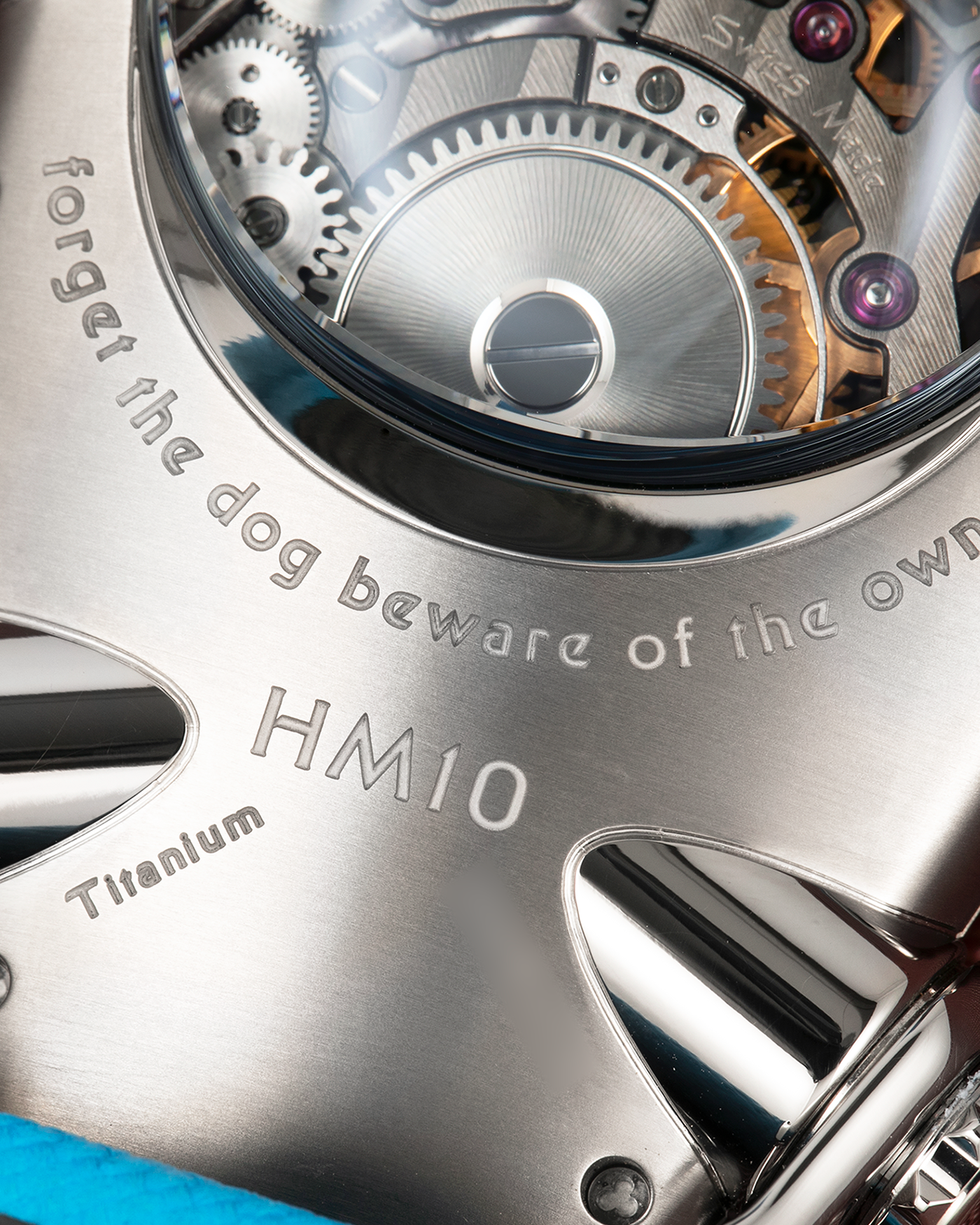 Brand: MB&F
Year: 2022
Model: HM10 ‘Bulldog’
Reference: 100.TL.BL
Material: Grade 5 Titanium
Movement: In-House Flying 14mm Balance Wheel with Four Floating Traditional Regulating Screws, Manual-Winding
Case Dimensions: 54mm (Including Lugs) x 45mm (Width) x 24mm (Height)
Strap: MB&F Proprietary Blue Calf Leather Velcro Strap with Signed Titanium Buckle