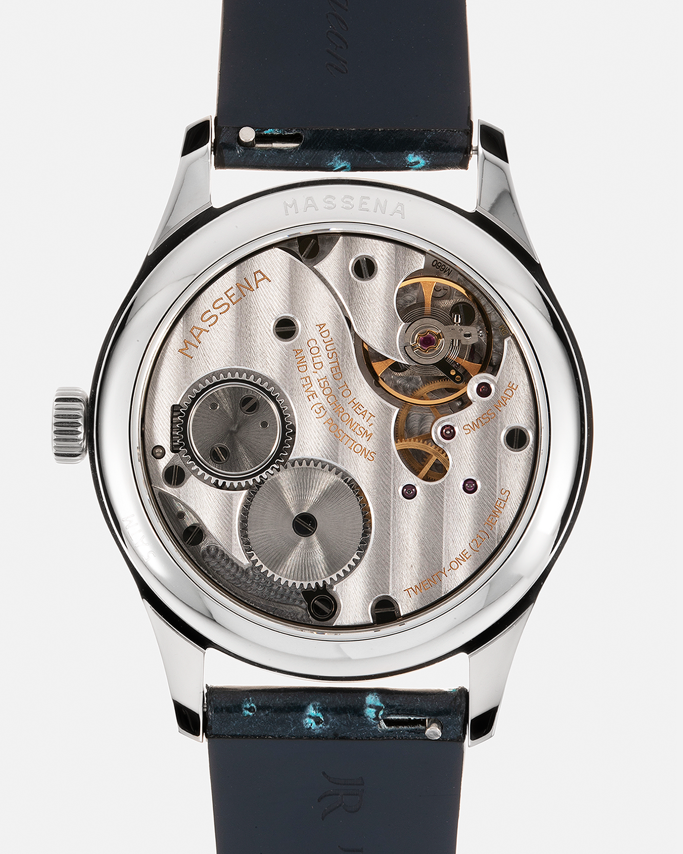 Brand: Massena LAB Year: 2023 Model: Massena LAB x Raúl Pagès Magraph, Limited Edition of 99 Pieces Material: Stainless Steel Movement: Massena LAB Cal. M660 Designed by Raúl Pagès, Manual-Winding Case Diameter: 38.5mm Lug Width: 20mm Strap: Jean Rosseau Paris Sustainable Sturgeon Skin Strap with Stainless Steel Tang Buckle, additional Black Textured Calf Leather Strap.