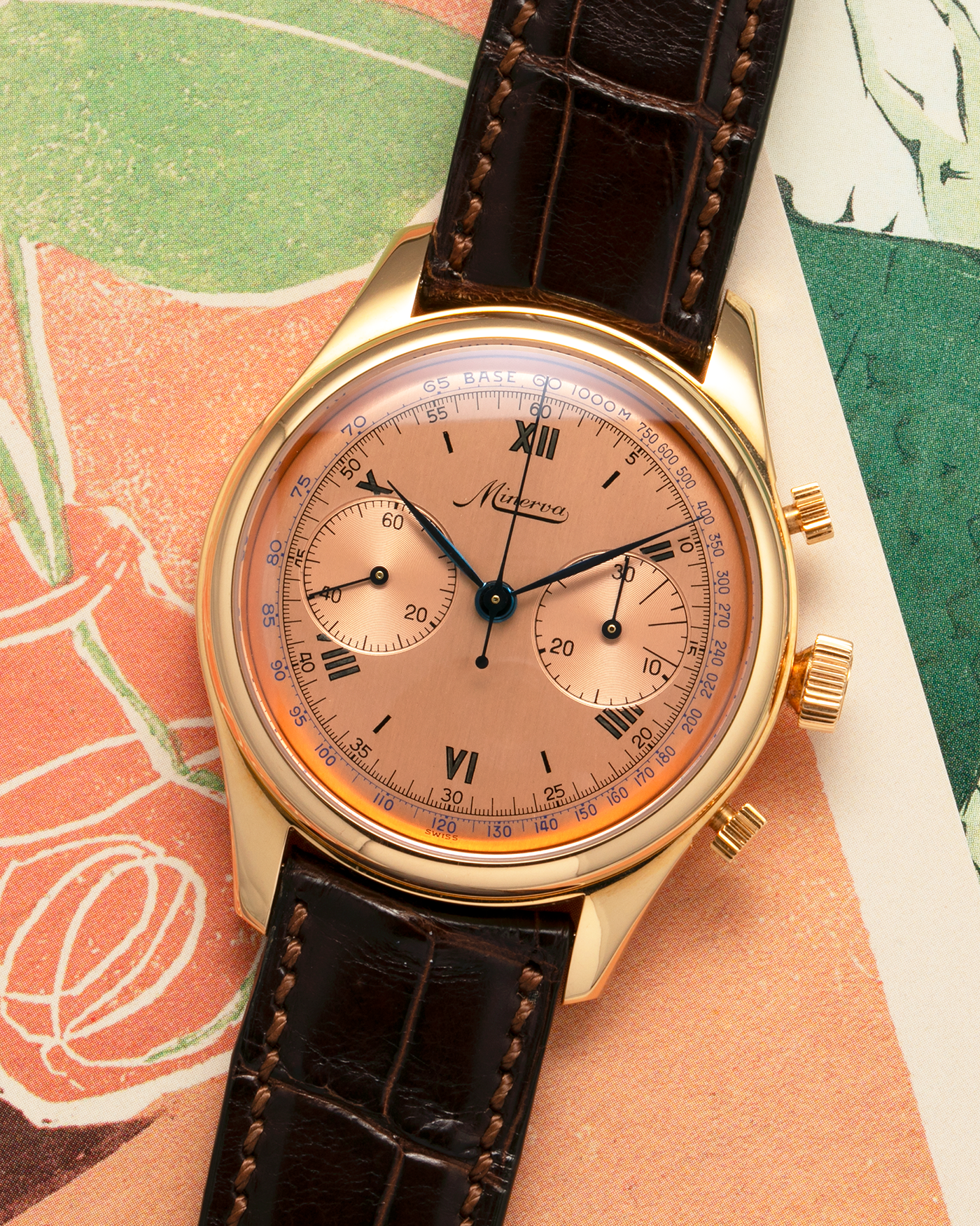 Minerva Chronograph M132000 'Salmon' RG