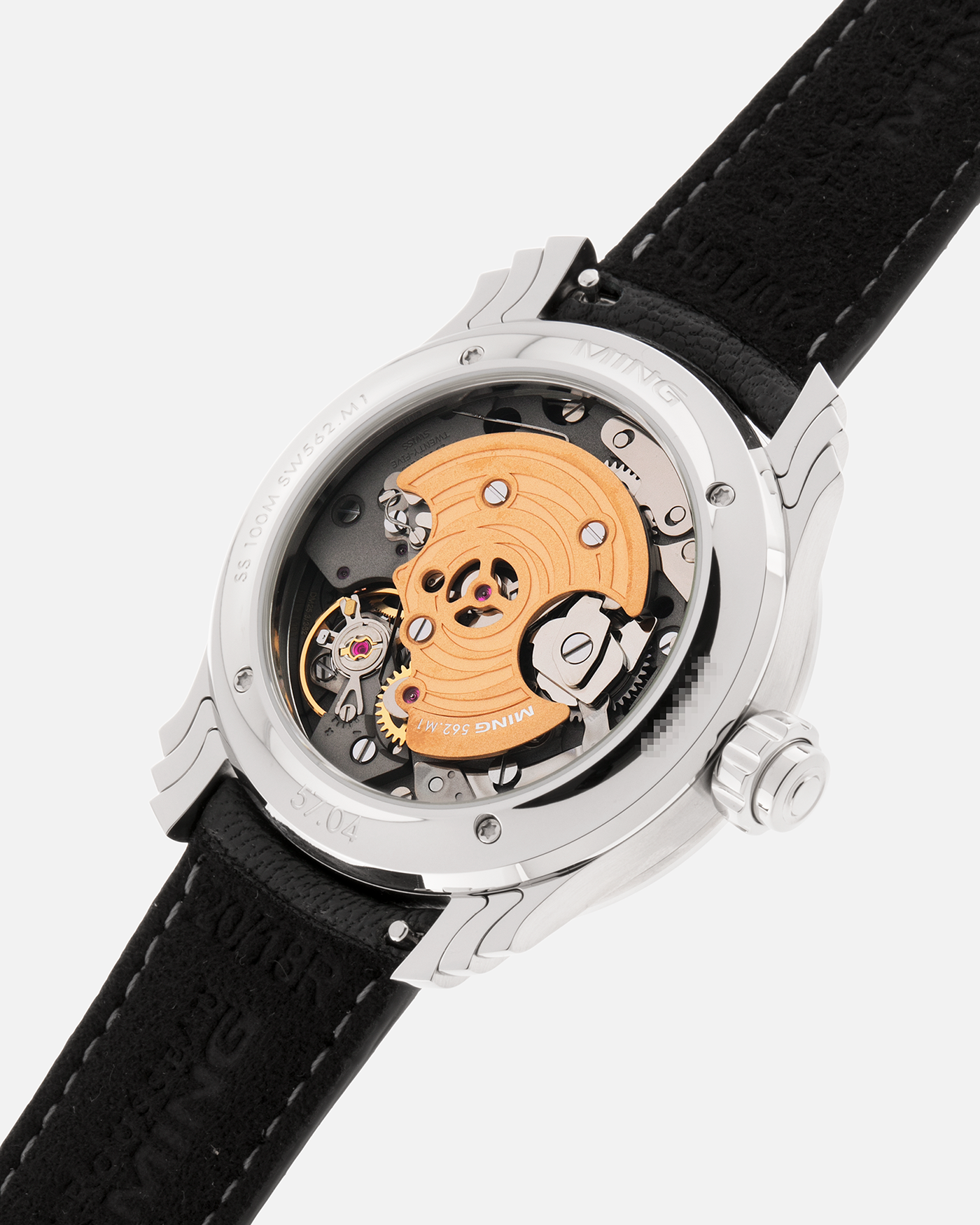 Brand: MING
Year: 2025
Model: 57.04 Iris
Material: Stainless Steel
Movement: Sellita for MING Cal. SW562.M1
Case Dimensions: 40mm Diameter and 11.85mm Thickness
Strap: MING Anthracite Goat Leather Strap with MING stainless steel buckle and Ming Stainless Steel Universal Bracelet