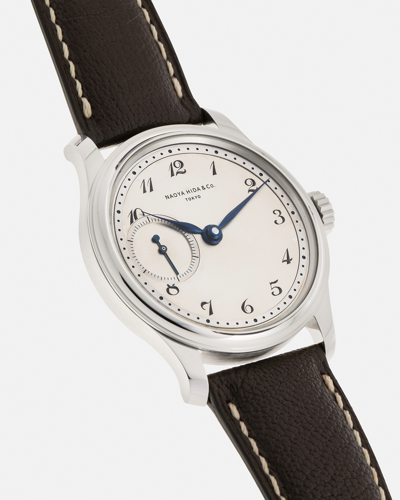 Brand: Naoya HIda
Year: 2022
Model: NH Type 1D
Material: 904L Stainless Steel Case, German Silver Dial 
Movement: Cal. 3019SS, Manual-Winding
Case Diameter: 37mm
Strap: Naoya Hida Volinka Brown Leather Strap with Signed Stainless Steel Tang Buckle