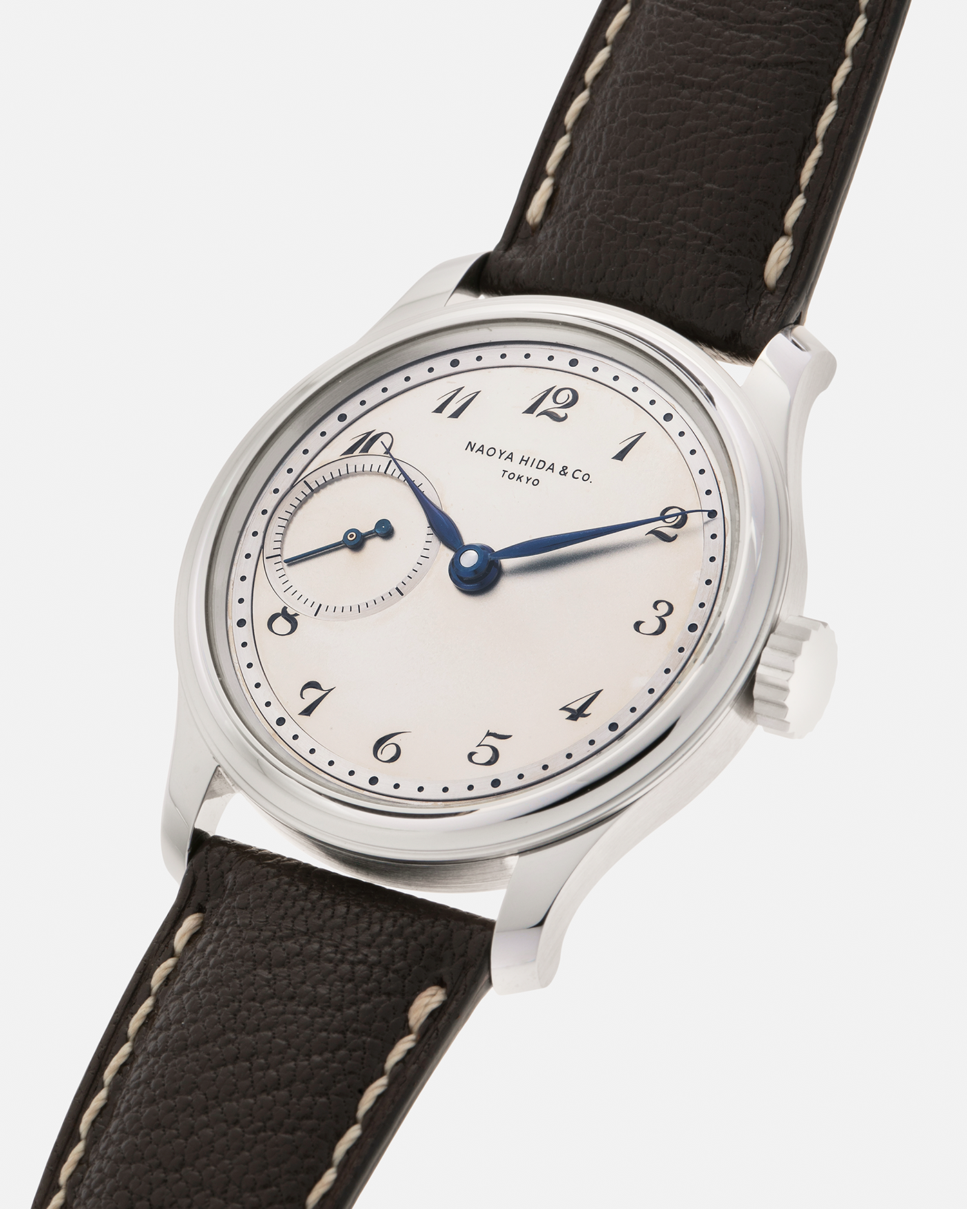 Brand: Naoya HIda
Year: 2022
Model: NH Type 1D
Material: 904L Stainless Steel Case, German Silver Dial 
Movement: Cal. 3019SS, Manual-Winding
Case Diameter: 37mm
Strap: Naoya Hida Volinka Brown Leather Strap with Signed Stainless Steel Tang Buckle