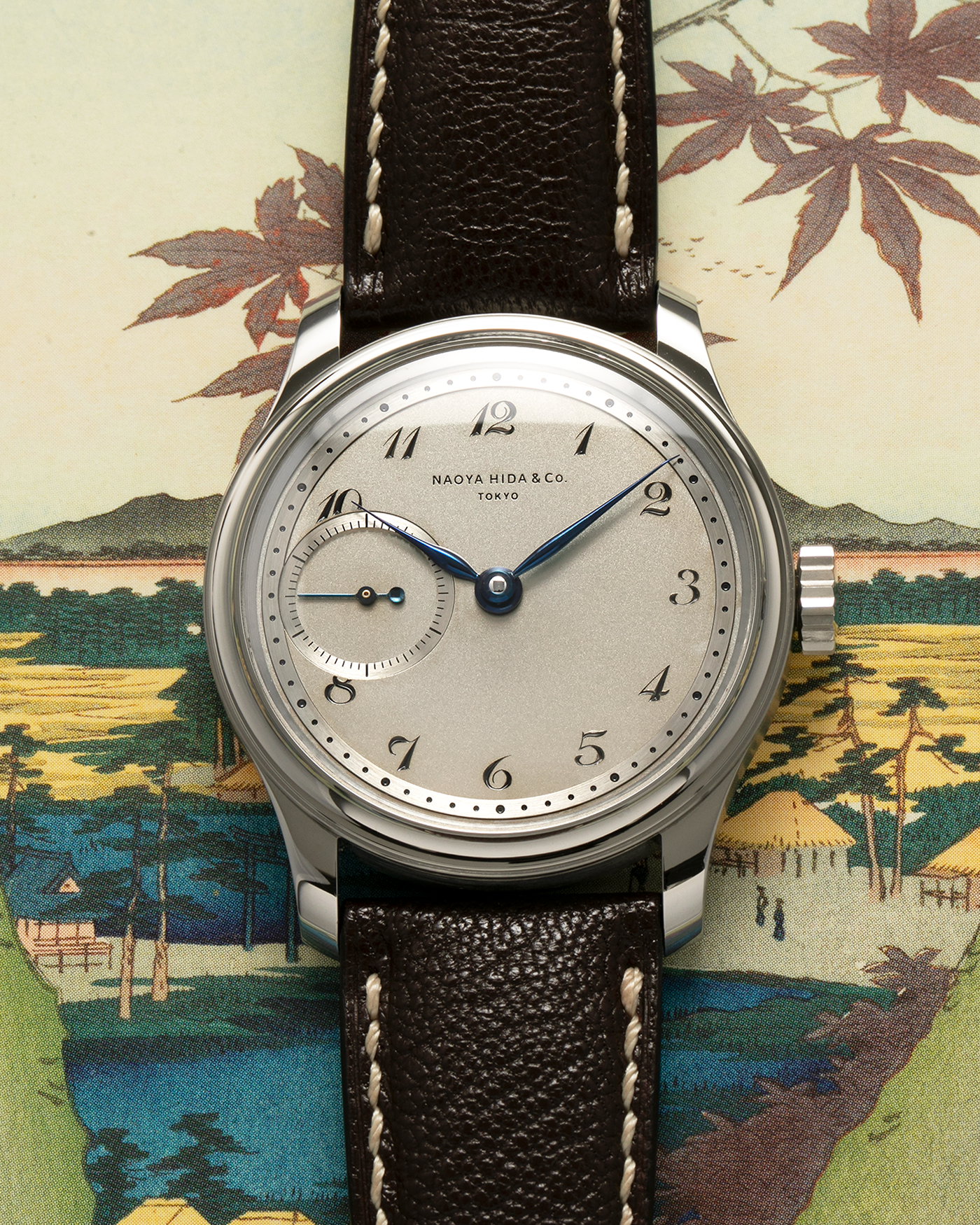 Brand: Naoya HIda
Year: 2022
Model: NH Type 1D
Material: 904L Stainless Steel Case, German Silver Dial 
Movement: Cal. 3019SS, Manual-Winding
Case Diameter: 37mm
Strap: Naoya Hida Volinka Brown Leather Strap with Signed Stainless Steel Tang Buckle