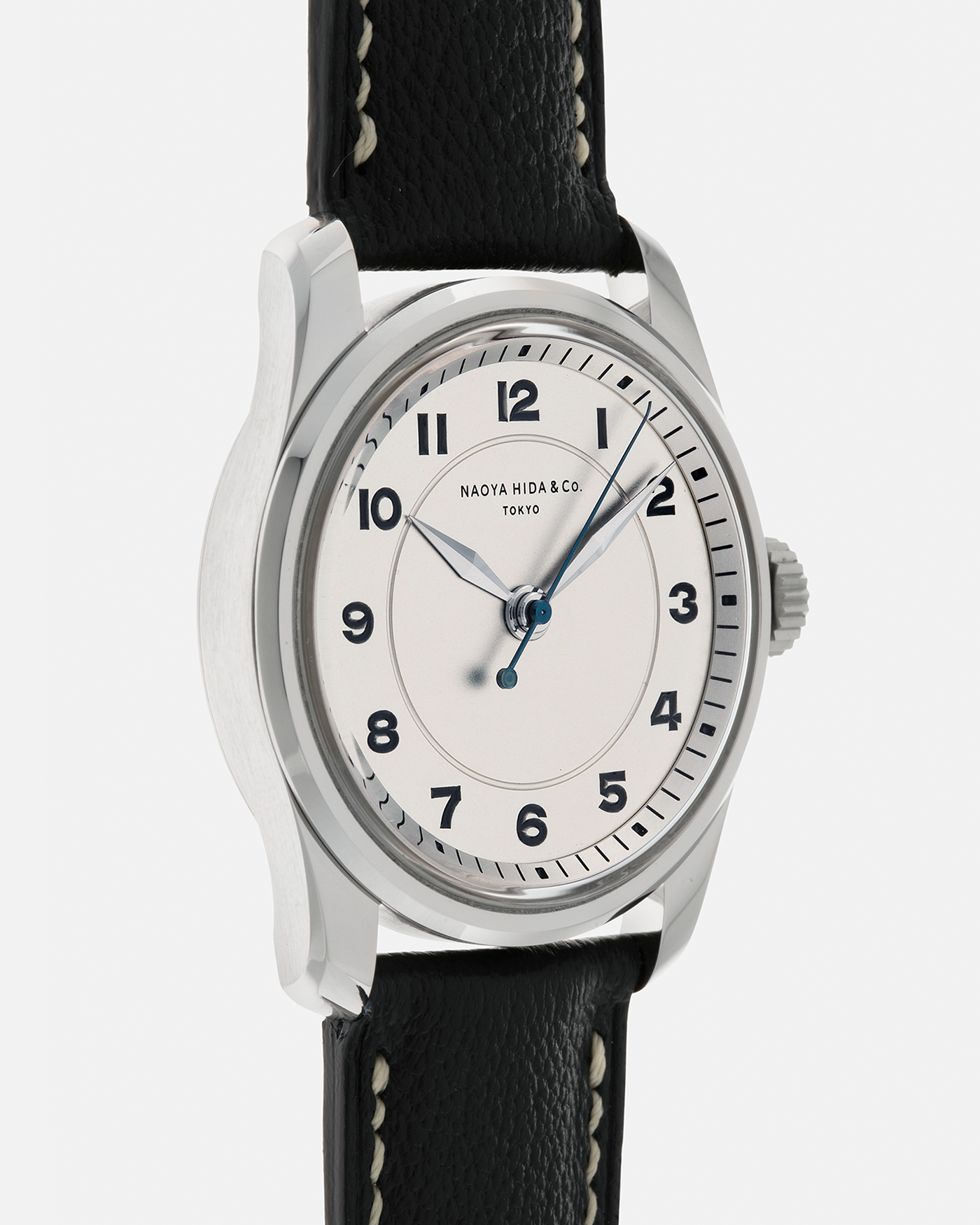 Brand: Naoya Hida
Year: 2024
Model: NH Type 4A
Material: 904L Stainless Steel Case, German Silver Dial
Movement: NH Cal. 3020SS (Based on Valjoux Cal. 7750), Manual-Winding
Case Dimensions: 36mm x 11mm (42mm Lug-to-Lug)
Lug Width: 20mm
Strap: Jean Rousseau Dark Brown Leather Strap with Signed 904L Stainless Steel Tang Buckle