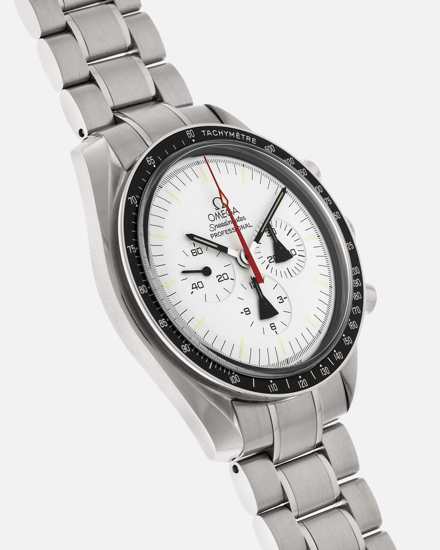 Brand: Omega
Year: 2017
Model: Speedmaster Professional Alaska Project
Reference: 311.32.42.30.04.001
Material: Stainless Steel
Movement: Omega in-house Cal. 1861, Self-Winding
Case Dimensions: 42mm x 13mm (Lug-to-Lug 48mm)
Lug Width: 20mm
Bracelet/Strap: Omega Stainless Steel Bracelet, Omega Alaska Project Fabric Velcro Straps