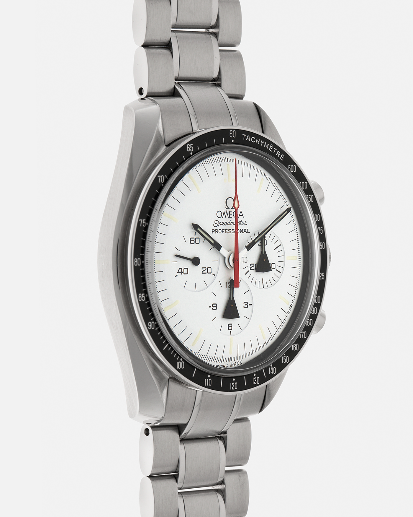 Brand: Omega
Year: 2017
Model: Speedmaster Professional Alaska Project
Reference: 311.32.42.30.04.001
Material: Stainless Steel
Movement: Omega in-house Cal. 1861, Self-Winding
Case Dimensions: 42mm x 13mm (Lug-to-Lug 48mm)
Lug Width: 20mm
Bracelet/Strap: Omega Stainless Steel Bracelet, Omega Alaska Project Fabric Velcro Straps