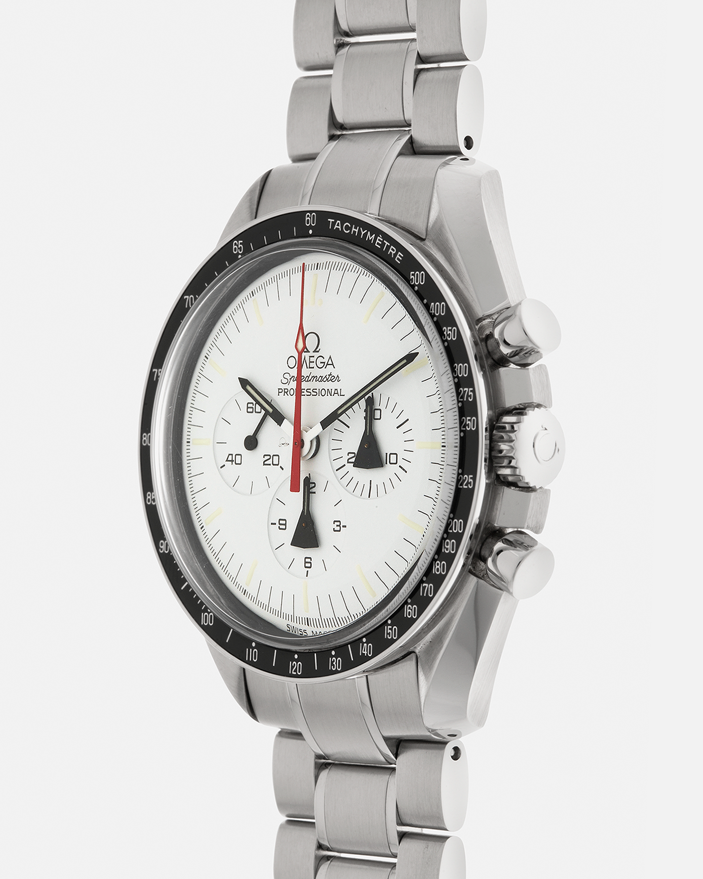 Brand: Omega
Year: 2017
Model: Speedmaster Professional Alaska Project
Reference: 311.32.42.30.04.001
Material: Stainless Steel
Movement: Omega in-house Cal. 1861, Self-Winding
Case Dimensions: 42mm x 13mm (Lug-to-Lug 48mm)
Lug Width: 20mm
Bracelet/Strap: Omega Stainless Steel Bracelet, Omega Alaska Project Fabric Velcro Straps