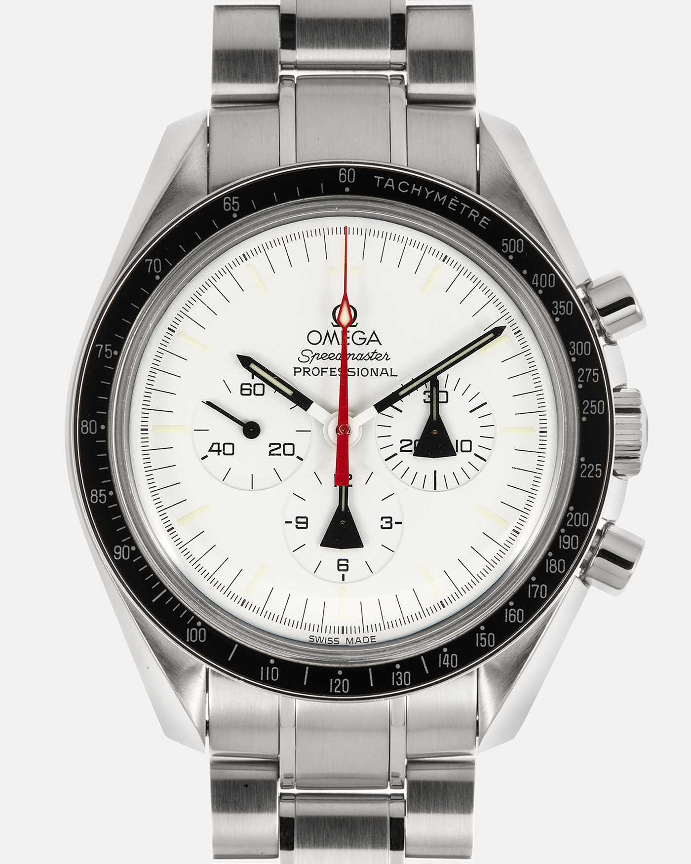 Brand: Omega
Year: 2017
Model: Speedmaster Professional Alaska Project
Reference: 311.32.42.30.04.001
Material: Stainless Steel
Movement: Omega in-house Cal. 1861, Self-Winding
Case Dimensions: 42mm x 13mm (Lug-to-Lug 48mm)
Lug Width: 20mm
Bracelet/Strap: Omega Stainless Steel Bracelet, Omega Alaska Project Fabric Velcro Straps