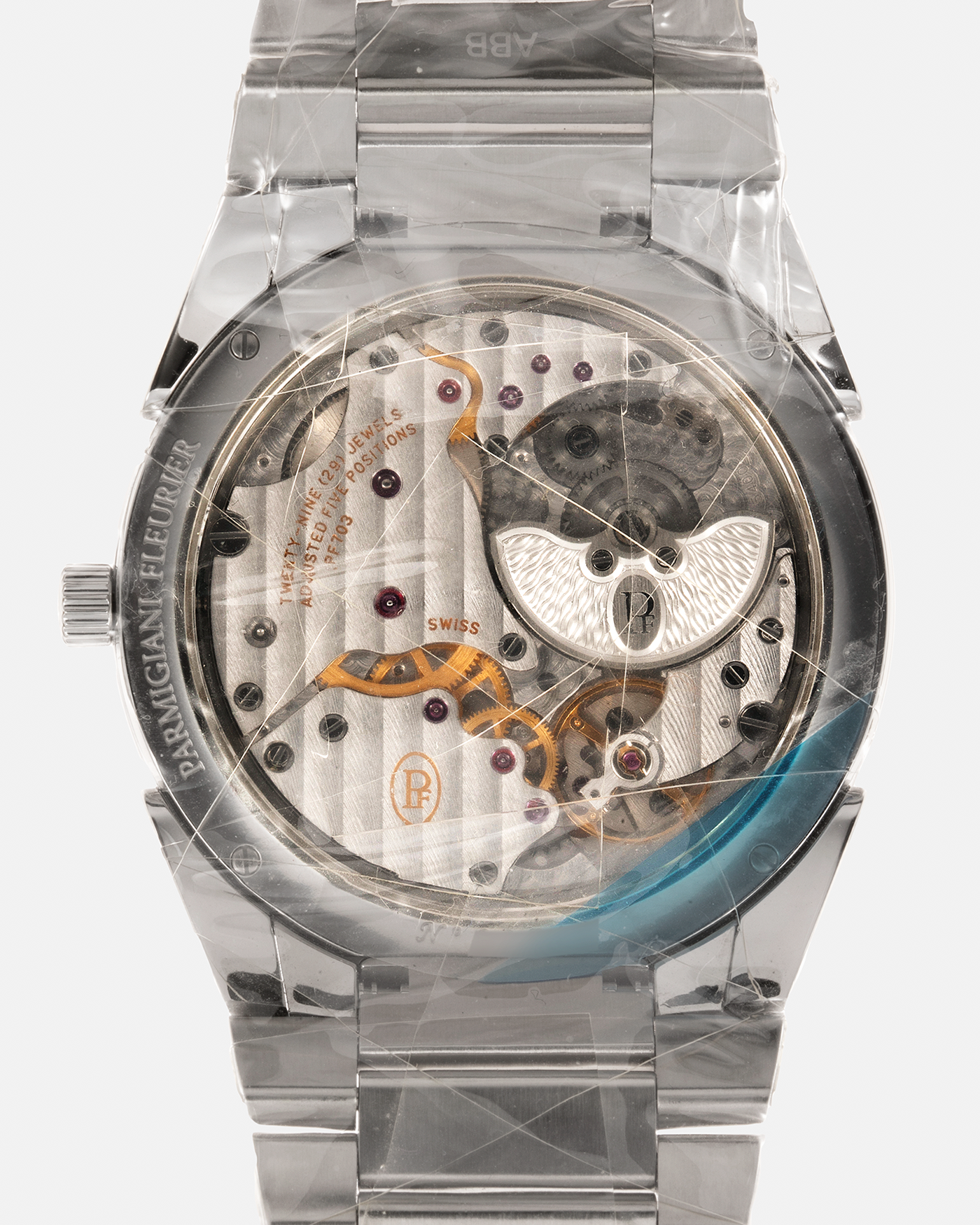 Brand: Parmigiani Fleurier Year: 2022 Model: Tonda PF Material: Stainless Steel Case, Platinum Micro-Rotor Movement: Cal. PF 703 Micro-Rotor, Self-Winding Case Diameter: 40mm Strap: Parmigiani Integrated Stainless Steel Bracelet with Signed Clasp