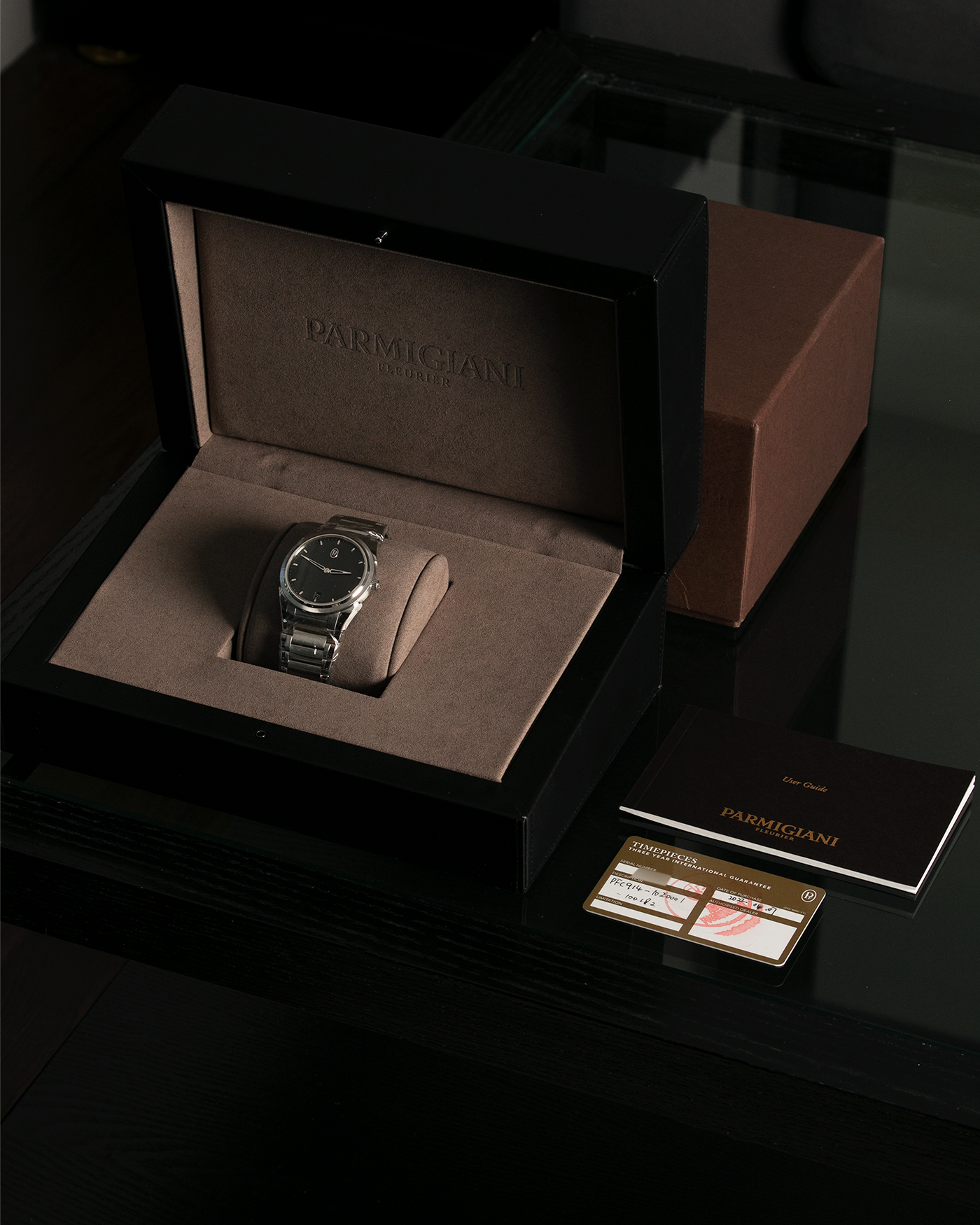 Brand: Parmigiani Fleurier Year: 2022 Model: Tonda PF Material: Stainless Steel Case, Platinum Micro-Rotor Movement: Cal. PF 703 Micro-Rotor, Self-Winding Case Diameter: 40mm Strap: Parmigiani Integrated Stainless Steel Bracelet with Signed Clasp