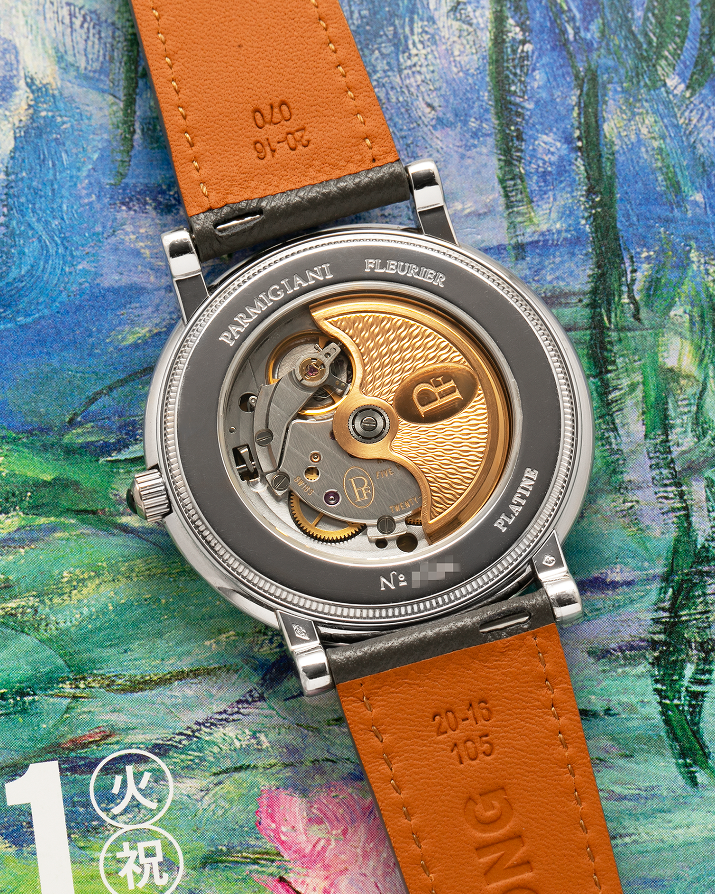 Brand: Parmigiani Fleurier
Year: 2000’s
Model: Toric Automatic
Material: Platinum 950
Movement: PF Cal. 13301, Self-Winding
Case Dimensions: 40mm Diameter 8.5mm Thickness
Lug Width: 20mm
Strap: Grey Molequin Textured Calf Strap with Signed Platinum Parmigiani Fleurier Tang Buckle. Additional Used Black Parmigiani Fleurier Alligator Strap