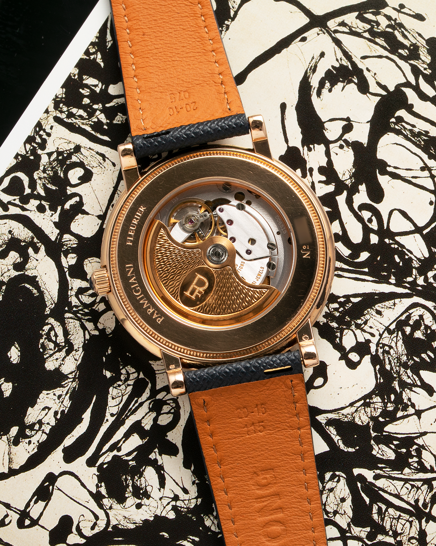 Brand: Parmigiani Fleurier Year: 1990’s Model: Toric Automatic Material: 18-carat Rose Gold Movement: PF Cal. 13301, Self-Winding Case Diameter: 40mm Lug Width: 20mm Strap: Molequin Navy Textured Calf Leather Strap with Signed 18-carat Rose Gold Tang Buckle
