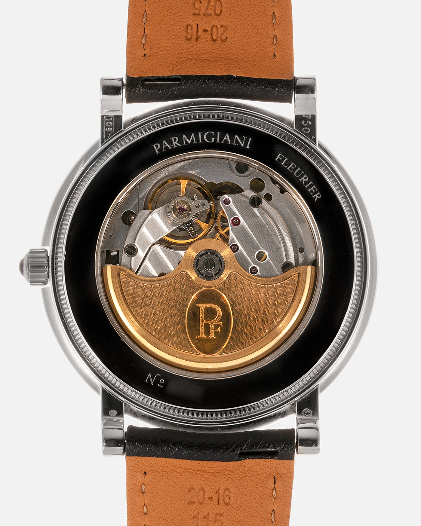 Brand: Parmigiani Fleurier Year: 1990’s Model: Toric Automatic Material: 18-carat White Gold Movement: PF Cal. 13301, Self-Winding Case Diameter: 40mm Strap: Molequin Black Textured Calf Leather Strap with 18-carat White Gold Signed Tang Buckle