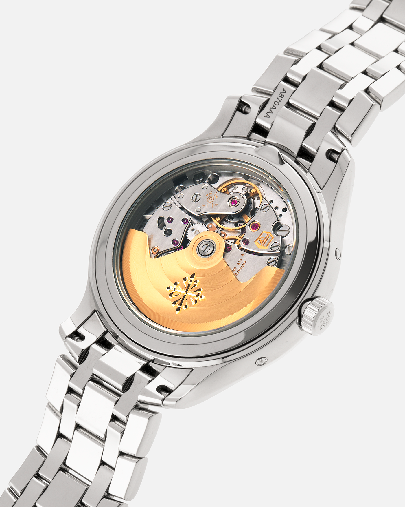 Brand: Patek Philippe
Year: 2023
Model: Annual Calendar Moonphase
Reference: 4947/1A-001
Material: Stainless Steel
Movement: Patek Philippe Self-Winding Cal. 26-330 S QA LU
Case Dimensions: 38mm Diameter 11mm Thickness
Lug Width: 19mm
Bracelet: Patek Philippe Stainless Steel Bracelet with Signed Clasp