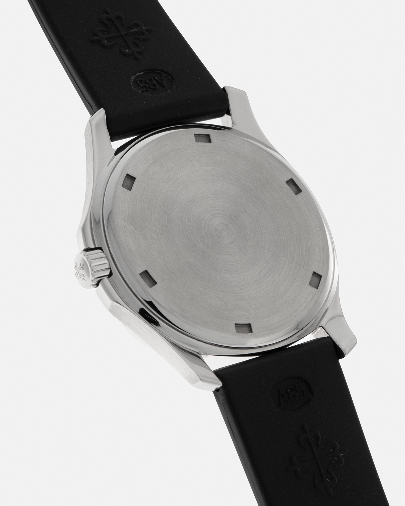 Brand: Patek Philippe
Year: 1997
Model: Aquanaut
Reference: 5060A
Material: Stainless Steel
Movement: Patek Philippe Cal. 330 SC, Self-Winding
Case Dimensions: 36mm x 8.5mm (Lug-to-Lug 46mm)
Lug Width: 19mm
Straps: Patek Philippe Black ‘Tropic’ Rubber Strap for Aquanaut with Signed Stainless Steel Butterfly Double Fold Deployant Clasp, extra uncut Patek Philippe Khaki Green ‘Tropic’ Rubber Strap for Aquanaut