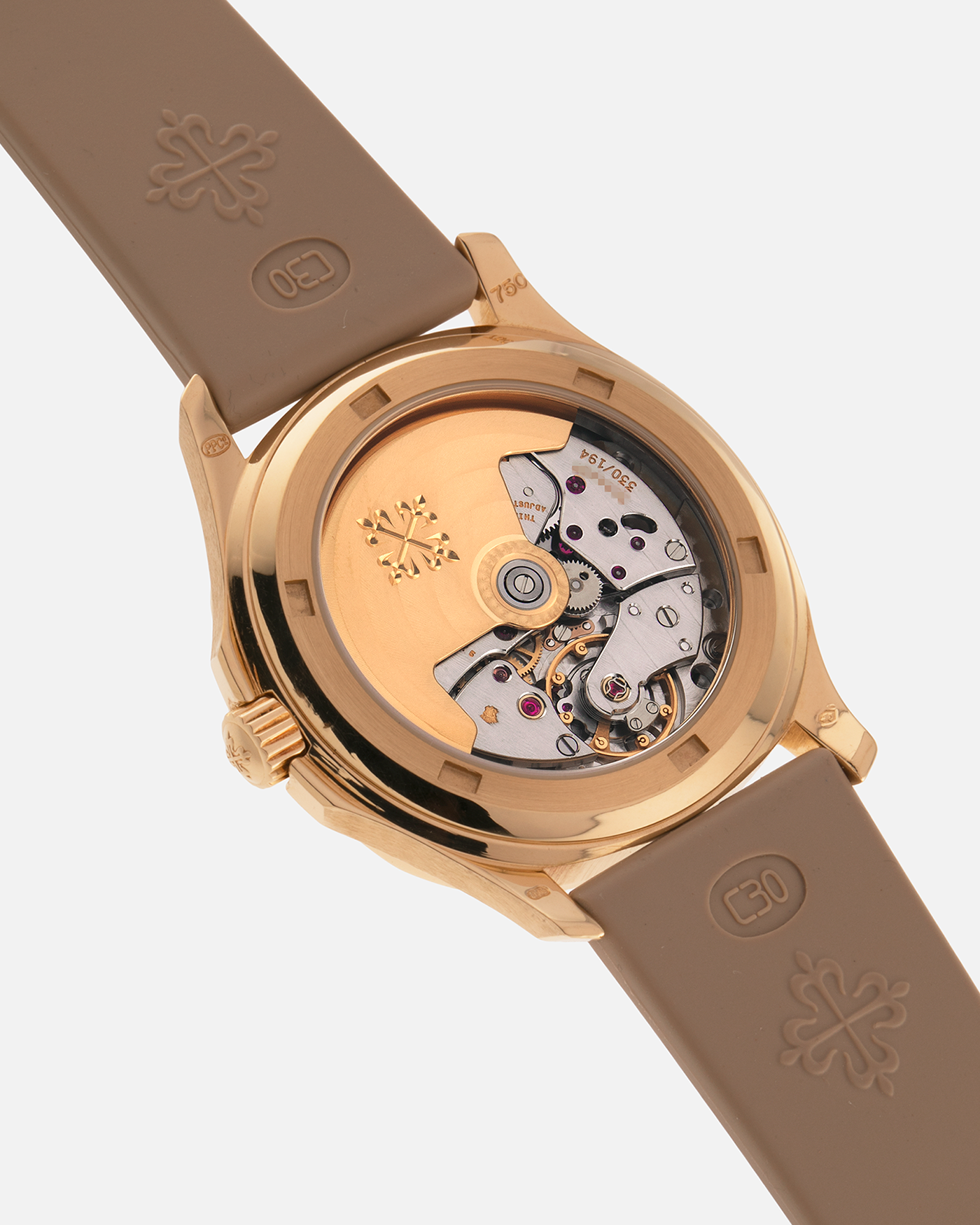 Brand: Patek Philippe
Year: 2004
Model: Aquanaut
Reference: 5066J
Material: 18k Yellow Gold
Movement: Patek Philippe Cal. 330 SC, Self-Winding
Case Dimensions: 36mm x 8.5mm
Lug Width: 19mm
Straps: Patek Philippe Beige ‘Tropic’ Rubber Strap with Signed 18k Yellow Gold Butterfly Double Fold Deployant Clasp. Extra Patek Philippe Khaki Green Rubber Strap.