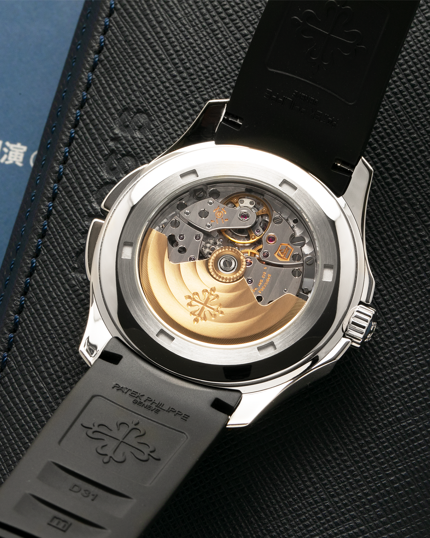 Brand: Patek Philippe
Year: 2015
Model: Aquanaut
Reference Number: 5164A
Material: Stainless Steel
Movement: Calibre 324 C FUS
Case Diameter: 40.8mm
Bracelet: Patek Philippe Aquanaut Black Tropical Rubber Strap with Signed Patek Philippe Stainless Steel Deployant Clasp