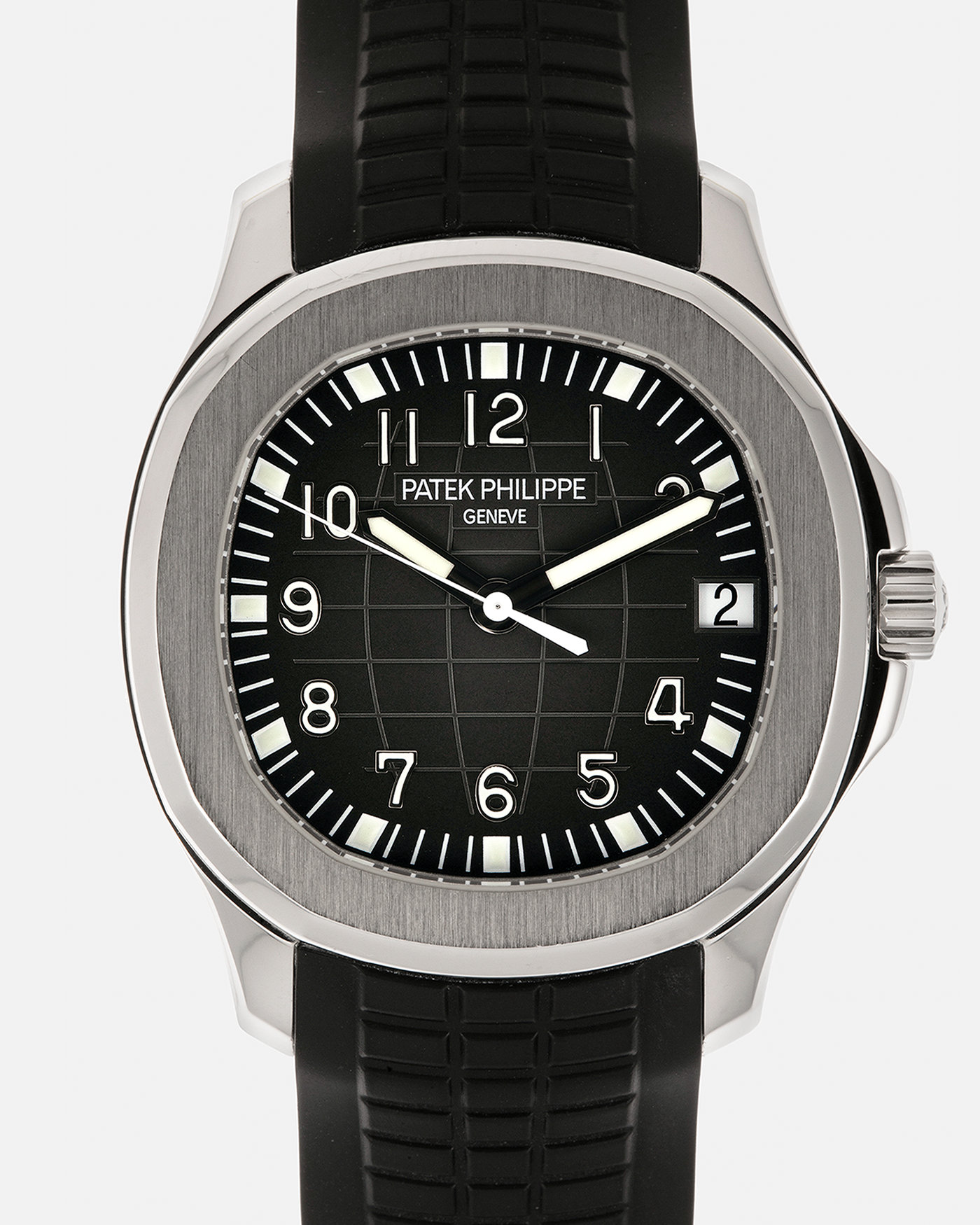 Brand: Patek Philippe
Year: 2000’s
Model: Aquanaut
Reference Number: 5165A
Material: Stainless Steel
Movement: Patek Philippe Cal. 324 S C, Self-Winding
Case Dimensions: 38mm x 8.5mm (Lug-to-Lug 44.5mm)
Straps: Patek Philippe Aquanaut Black Rubber Strap with Signed Deployant Clasp, with an extra Brand New Uncut Patek Philippe Aquanaut Black Rubber Strap