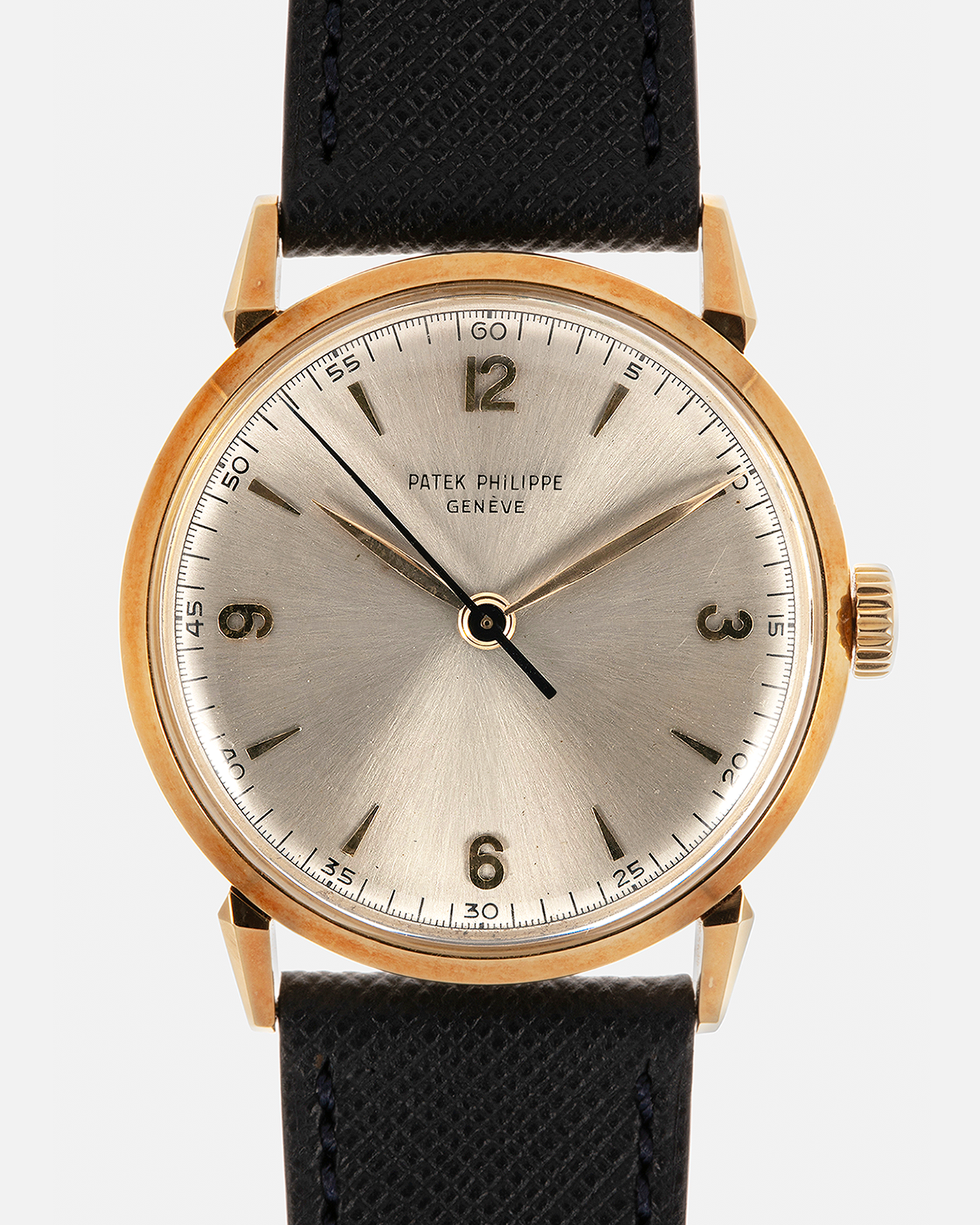 Brand: Patek Philippe
Year: 1952
Reference: 1578
Material: 18-carat Yellow Gold
Movement: Patek Philippe Cal. 27-SC, Manual-Winding
Case Dimensions: 35mm x 10mm (Lug-to-Lug 40.5mm)
Lug Width: 20mm
Strap: Molequin Dark Navy Textured Calf Leather Strap