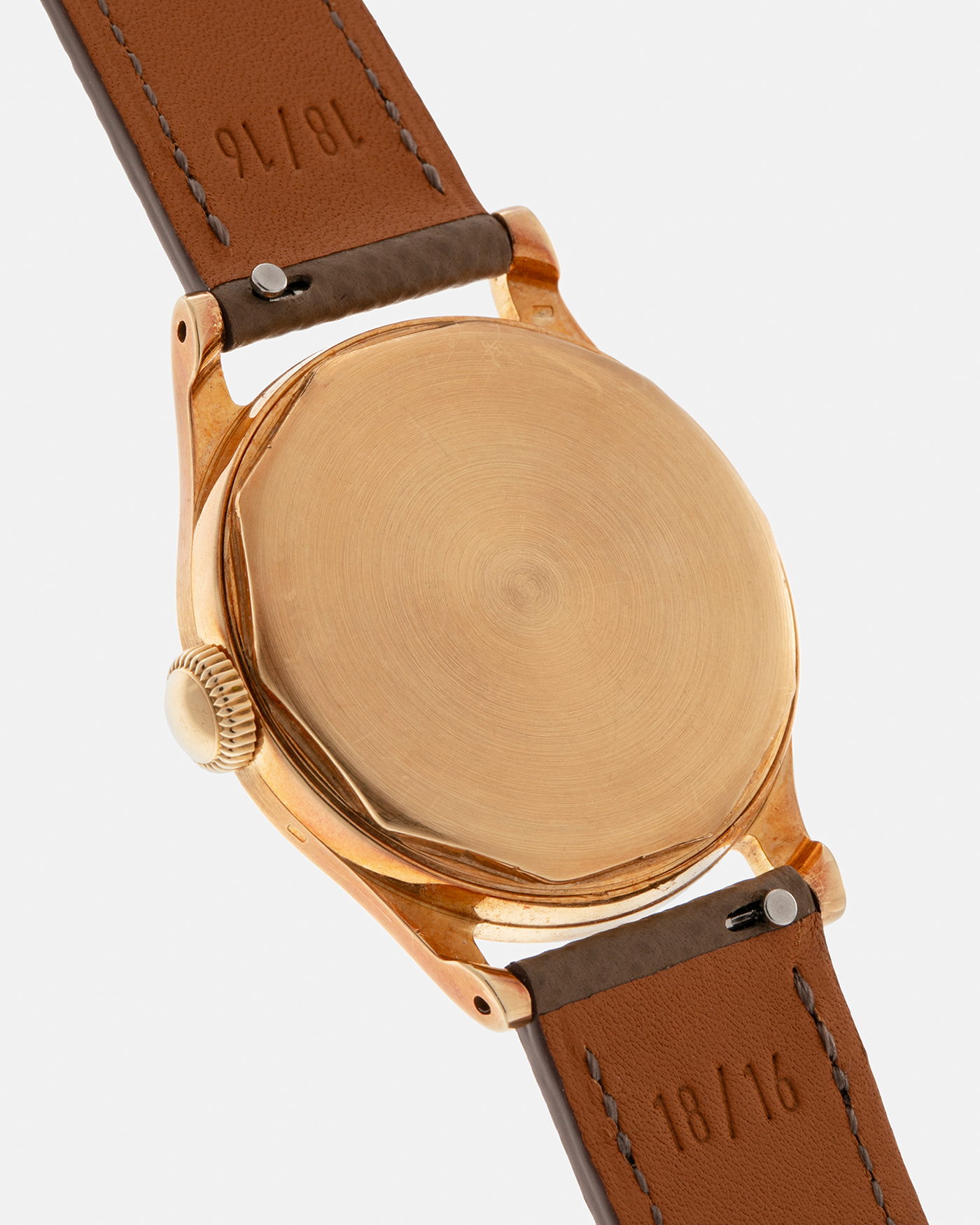 Brand: Patek Philippe Year: 1952 Model: Calatrava Reference: 2508 Material: 18-carat Yellow Gold Movement: Patek Philippe Cal. 27 SC, Manual-Winding Case Dimensions: 35mm x 11mm (Lug-to-Lug 43mm) Lug Width: 18mm Strap: Nostime Taupe Brown Textured Calf Leather Strap