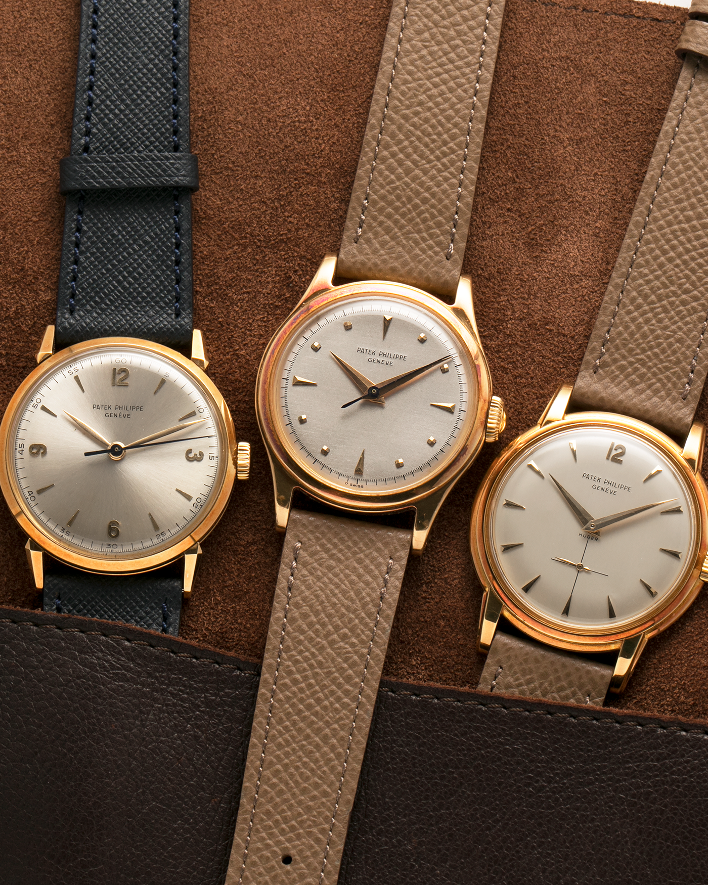 Brand: Patek Philippe Year: 1952 Model: Calatrava Reference: 2508 Material: 18-carat Yellow Gold Movement: Patek Philippe Cal. 27 SC, Manual-Winding Case Dimensions: 35mm x 11mm (Lug-to-Lug 43mm) Lug Width: 18mm Strap: Nostime Taupe Brown Textured Calf Leather Strap