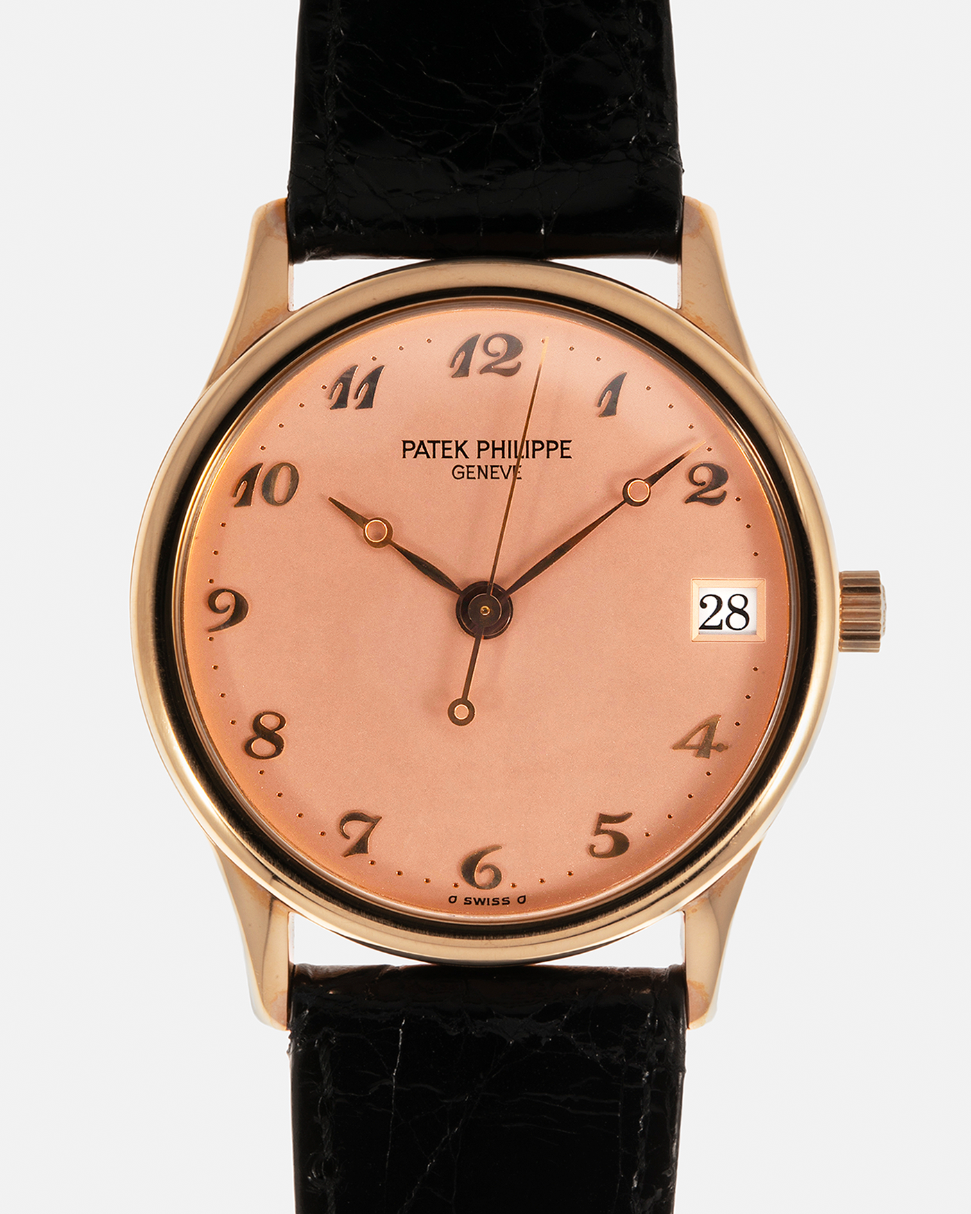 Brand: Patek Philippe
Year: 1993
Model: Calatrava ‘Garrard 150th Anniversary’, Limited to 150 Pieces
Reference: 3998SR
Material: 18-carat Rose Gold
Movement: Patek Philippe Cal. 315 SC, Self-Winding
Case Dimensions: 33.5mm x 8mm (Lug-to-Lug 42mm)
Lug Width: 18mm
Strap: Patek Philippe Black Alligator Strap with Signed 18-carat Rose Gold Tang Buckle