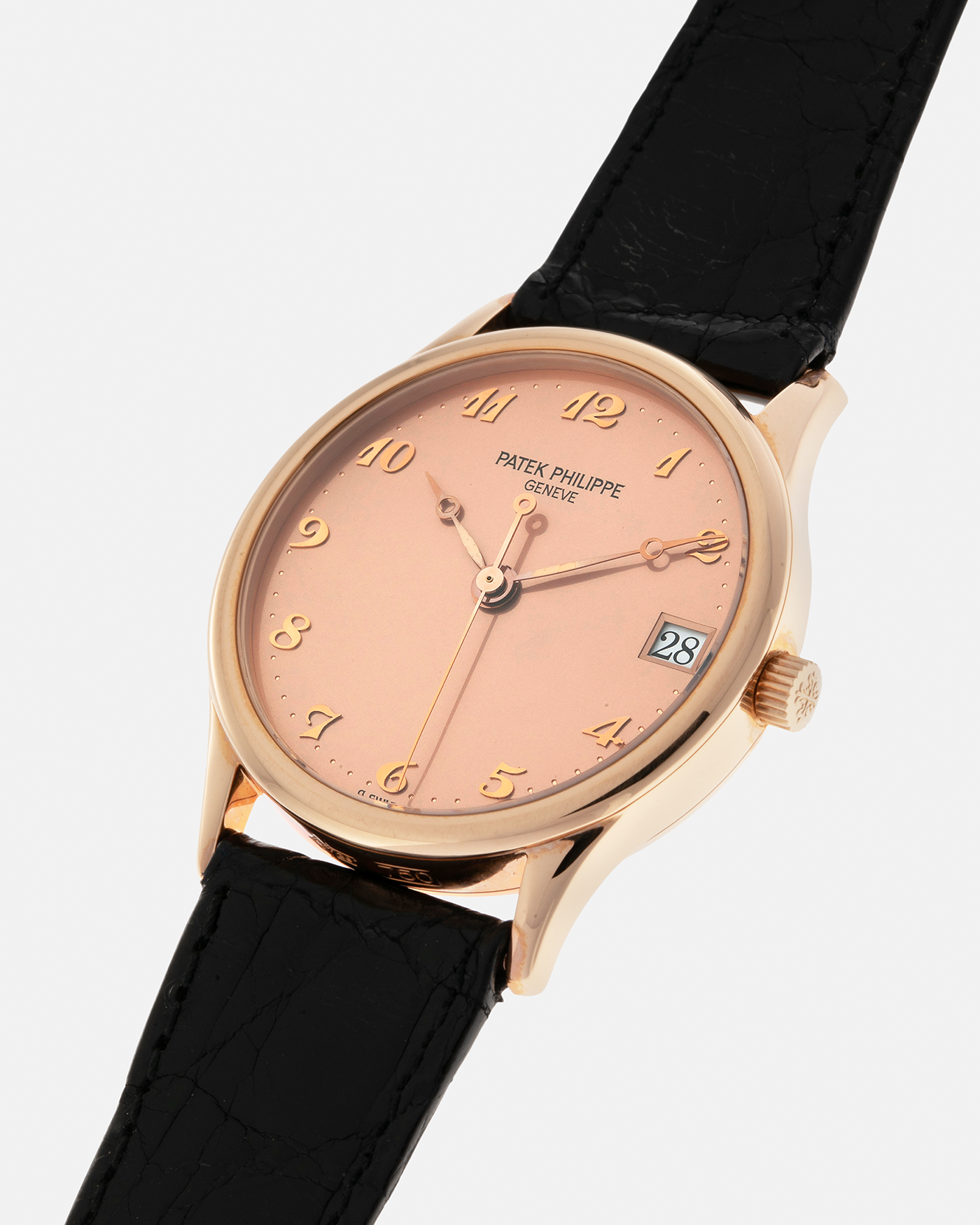 Brand: Patek Philippe
Year: 1993
Model: Calatrava ‘Garrard 150th Anniversary’, Limited to 150 Pieces
Reference: 3998SR
Material: 18-carat Rose Gold
Movement: Patek Philippe Cal. 315 SC, Self-Winding
Case Dimensions: 33.5mm x 8mm (Lug-to-Lug 42mm)
Lug Width: 18mm
Strap: Patek Philippe Black Alligator Strap with Signed 18-carat Rose Gold Tang Buckle