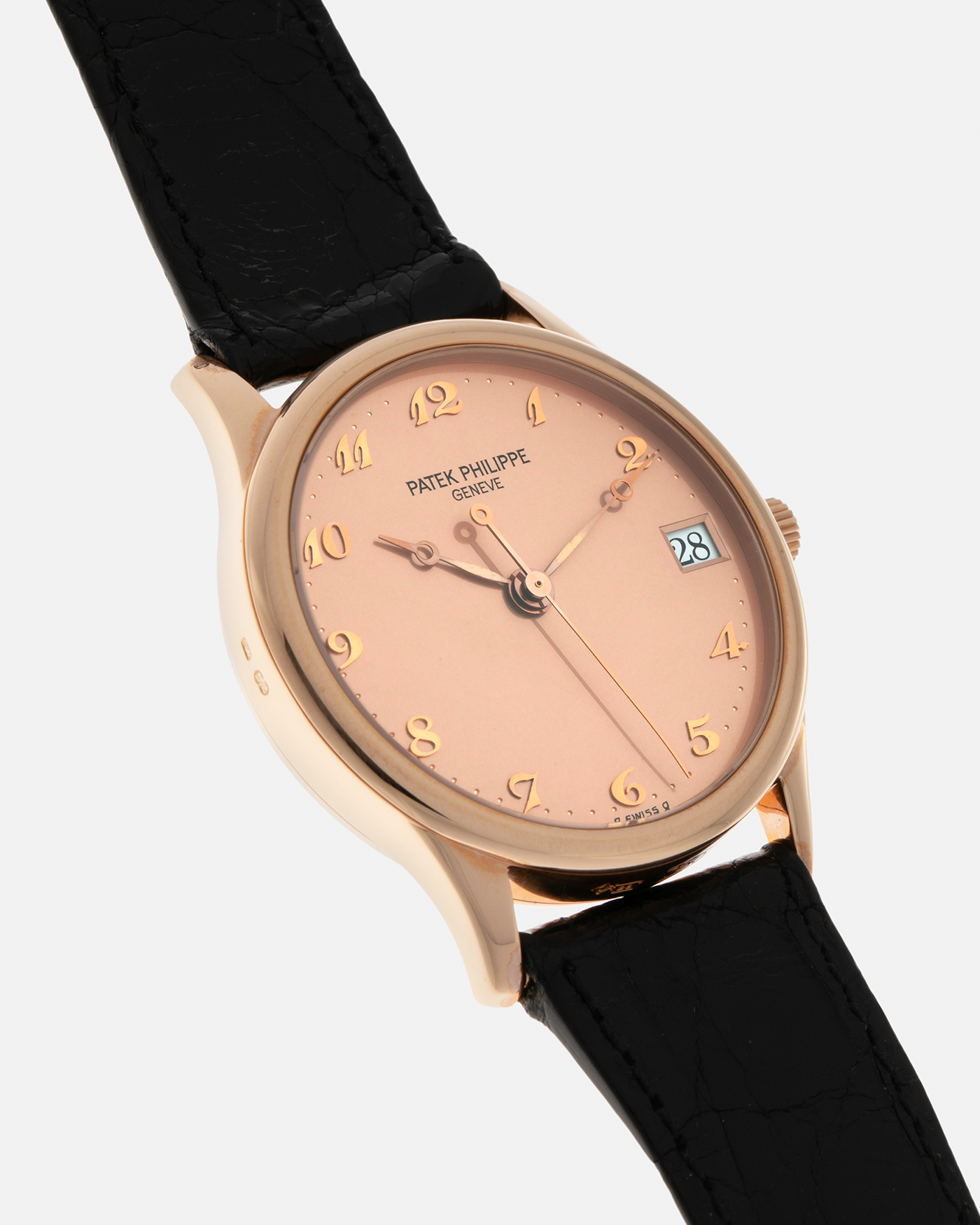 Brand: Patek Philippe
Year: 1993
Model: Calatrava ‘Garrard 150th Anniversary’, Limited to 150 Pieces
Reference: 3998SR
Material: 18-carat Rose Gold
Movement: Patek Philippe Cal. 315 SC, Self-Winding
Case Dimensions: 33.5mm x 8mm (Lug-to-Lug 42mm)
Lug Width: 18mm
Strap: Patek Philippe Black Alligator Strap with Signed 18-carat Rose Gold Tang Buckle
