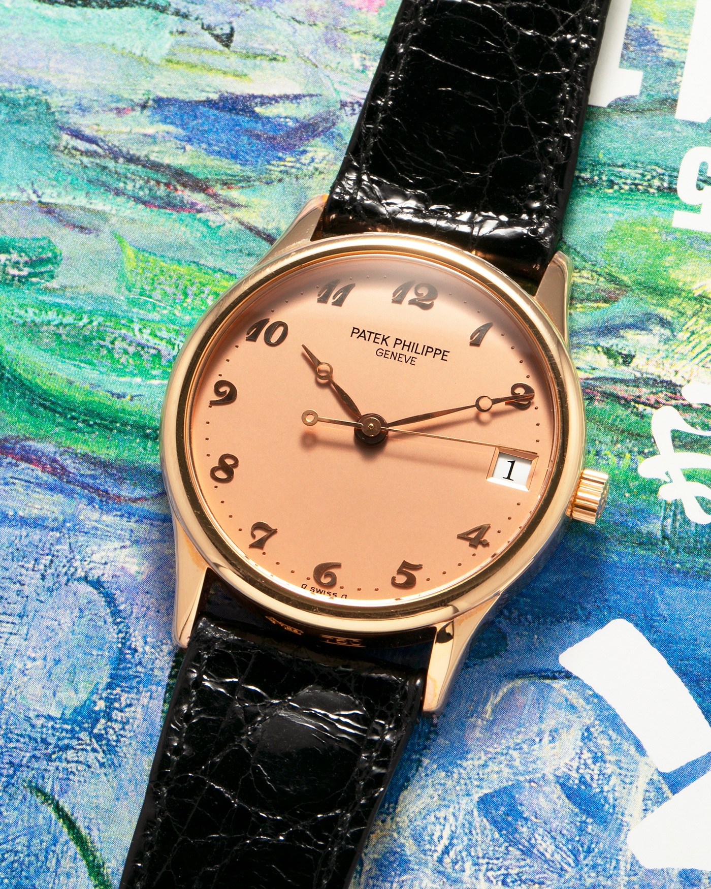 Brand: Patek Philippe
Year: 1993
Model: Calatrava ‘Garrard 150th Anniversary’, Limited to 150 Pieces
Reference: 3998SR
Material: 18-carat Rose Gold
Movement: Patek Philippe Cal. 315 SC, Self-Winding
Case Dimensions: 33.5mm x 8mm (Lug-to-Lug 42mm)
Lug Width: 18mm
Strap: Patek Philippe Black Alligator Strap with Signed 18-carat Rose Gold Tang Buckle