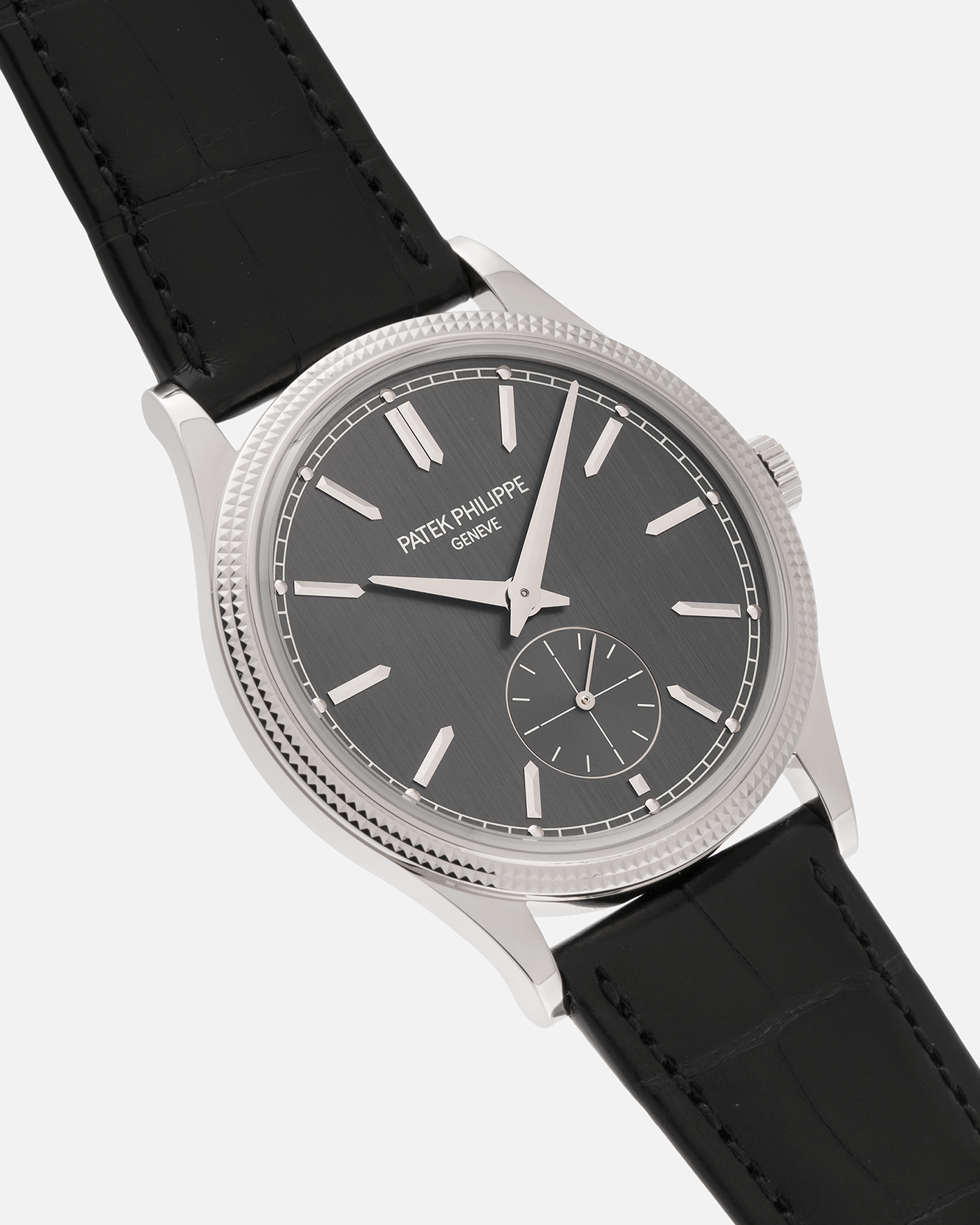 Brand: Patek Philippe
Year: 2023
Model: Calatrava
Reference: 6119G
Material: White Gold
Movement: Patek Philippe Cal. 30-255
Case Diameter: 39mm
Strap: Patek Philippe Black Alligator Strap with 18k White Gold Patek Philippe Tang Buckle