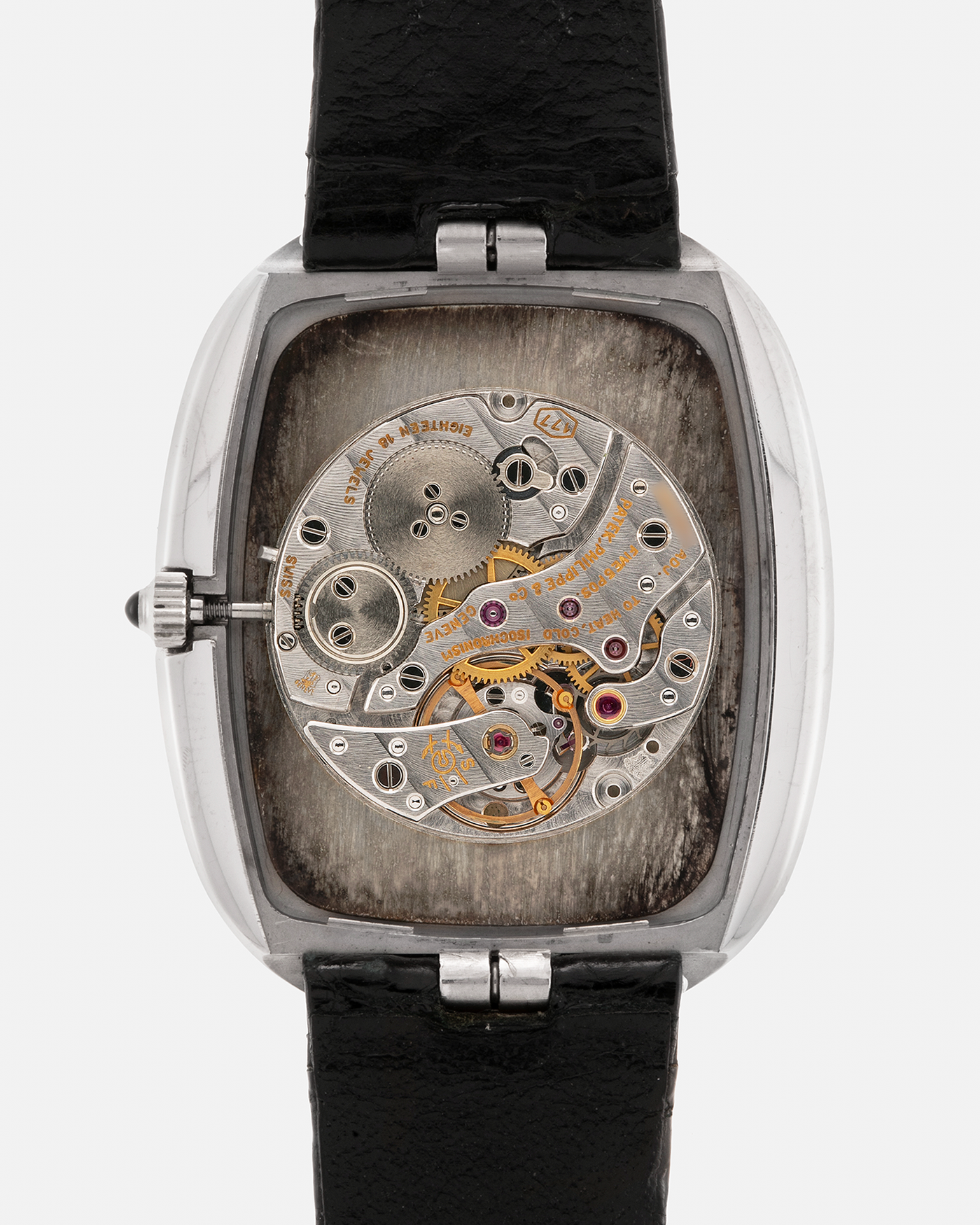 Brand: Patek Philippe
Year: 1976
Model: Ellipse
Reference: 3630
Material: 18-carat White Gold
Movement: Patek Philippe Cal. 177, Manual-Winding
Case Dimensions: 39mm x 31mm x 6mm (Lug-to-Lug 38.5mm)
Lug Width: 17mm
Strap: Patek Philippe Alligator Leather Strap with Signed 18-carat White Gold Ellipse Buckle