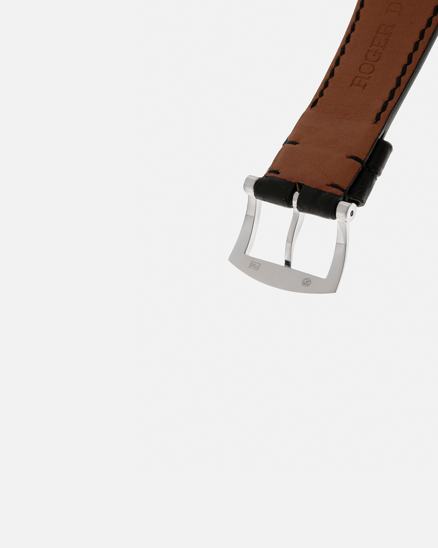 Brand: Roger Dubuis
Year: 2001
Model: Sympathie 37 ‘Salmon Guilloché’, Limited to 28 Pieces
Reference: S37.57.0
Material: 18-carat White Gold
Movement: Roger Dubuis Cal. RD 57, Self-Winding
Case Dimensions: 37mm x 8.5mm (Lug-to-Lug 46.5mm)
Lug Width: 20mm
Strap: Roger Dubuis Black Crocodile Leather Strap with Signed 18-carat White Gold Tang Buckle