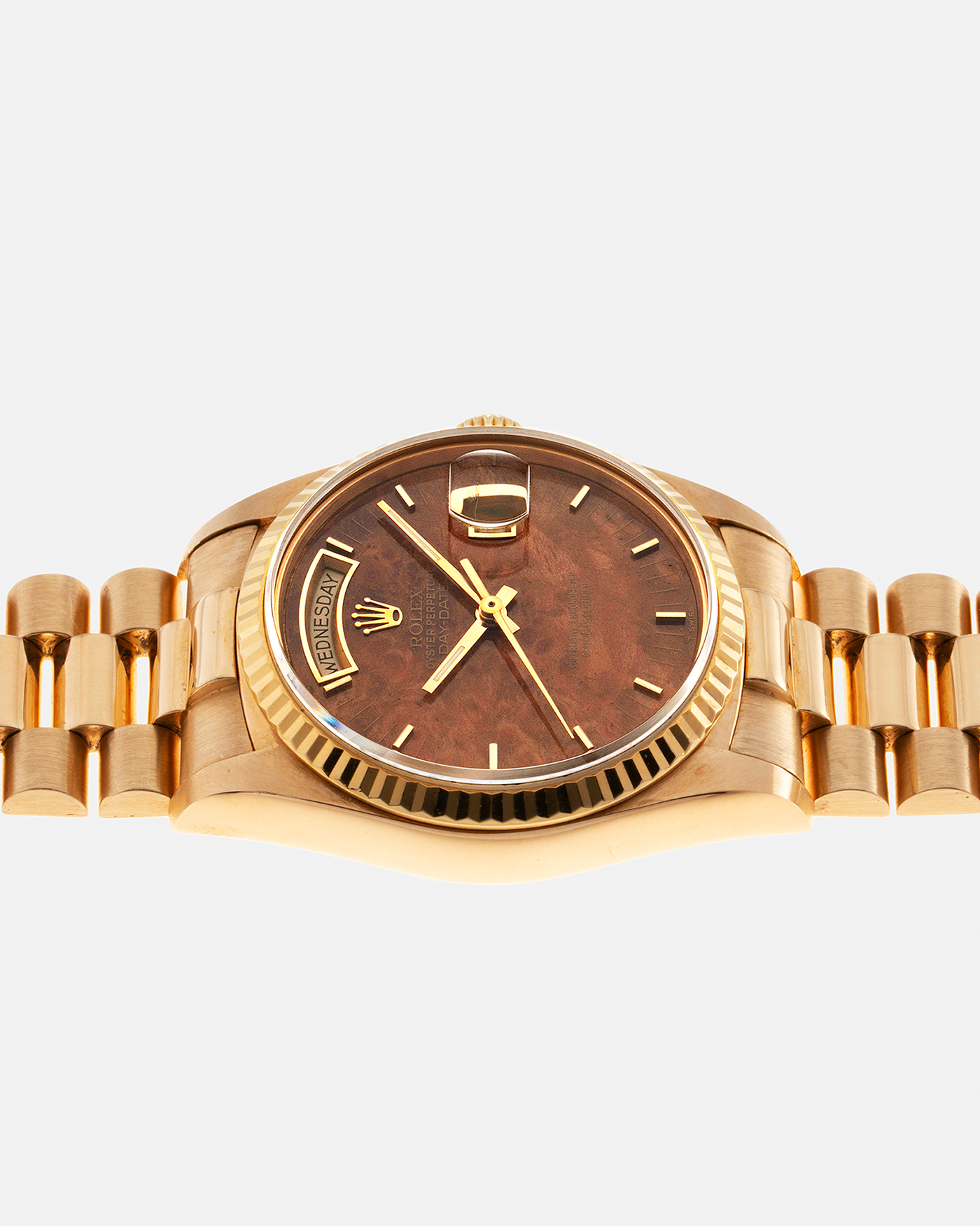 Rolex Day Date 18038 Burl Wood Dial President Watch S.Song Vintage Watches For Sale S.Song Watches