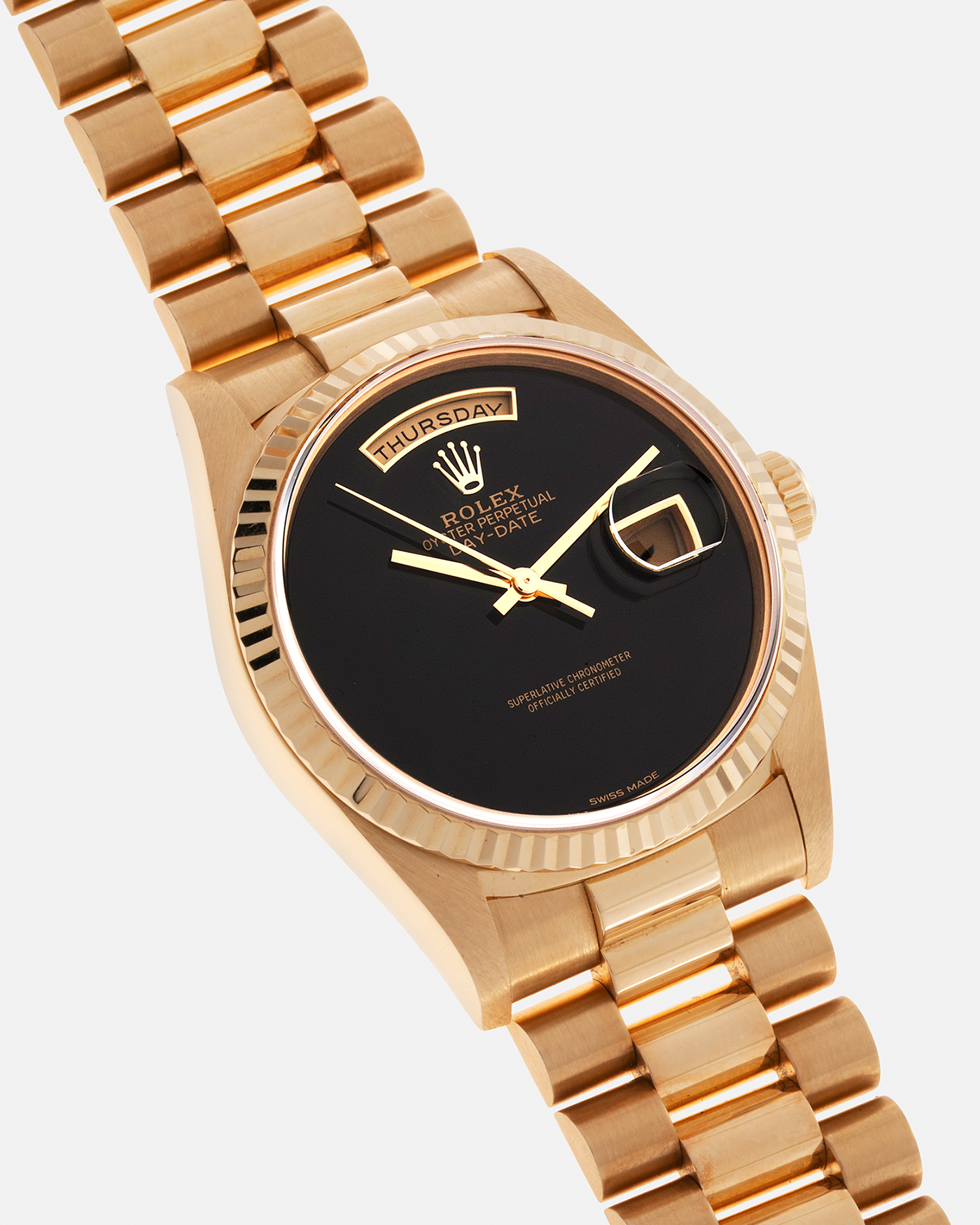Rolex Day Date 18238 Onyx Dial President Watch S.Song Vintage