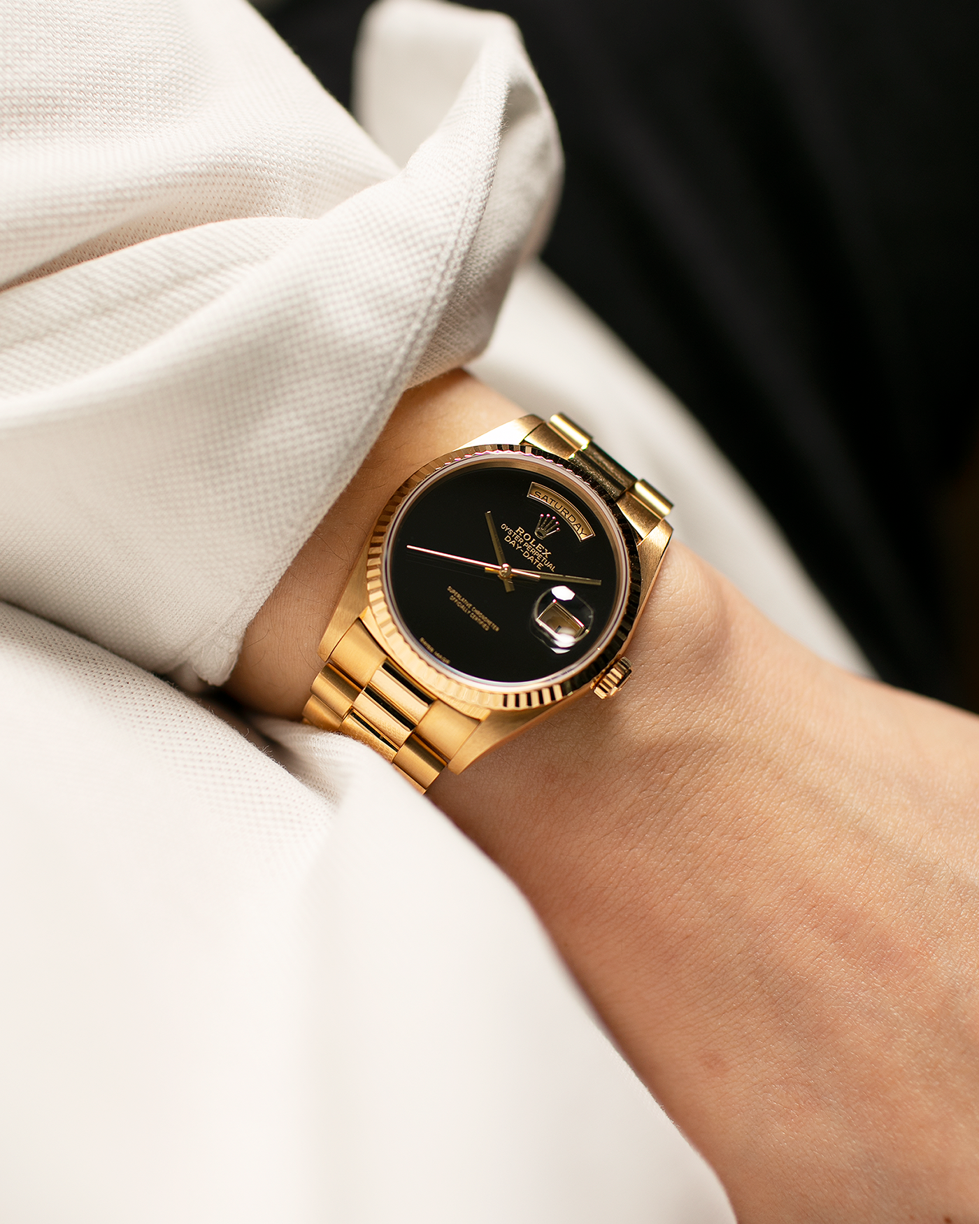 Rolex 18238 onyx dial on sale