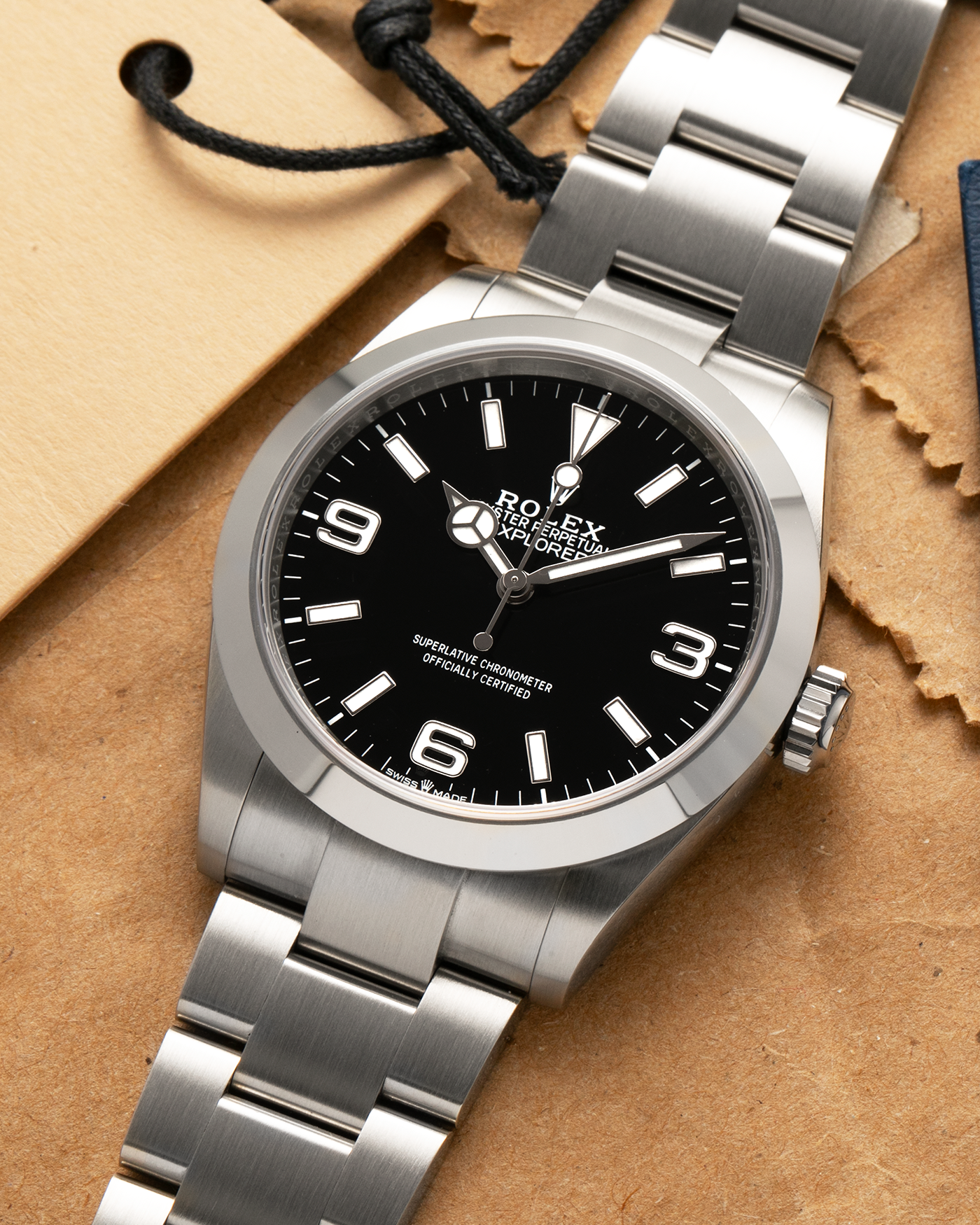 Brand: Rolex
Year: 2025
Model: Oyster Perpetual Explorer I
Reference: 224270
Case Material: Oystersteel (904L Stainless Steel)
Movement: Rolex Cal. 3230, Self-Winding
Case Dimensions: 40mm x 11.6mm (Lug-to-Lug 47.5mm)
Lug Width: 21mm
Bracelet: Rolex Oyster Bracelet in Oystersteel with Signed Oysterlock Clasp and Easylink Extension System