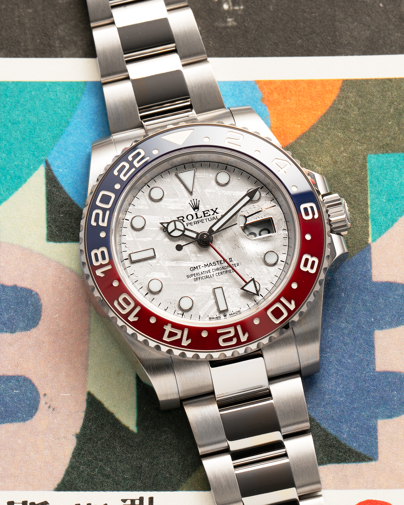 Brand: Rolex
Year: 2022
Model: GMT Master II
Reference Number: 126719BLRO
Material: 18-carat White Gold
Movement: Rolex Cal. 3285, Self-Winding
Case Dimensions: 40mm Diameter 12.3mm Thickness
Lug Width: 20mm
Bracelet: Rolex Oyster Bracelet in 18-carat White Gold with Signed Oysterlock Folding Clasp