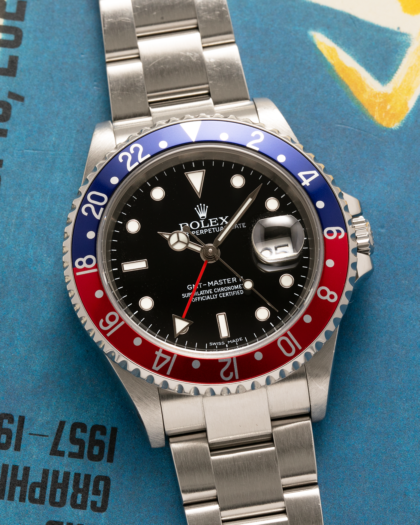 Rolex GMT-Master II 16710 Pepsi 'Error / Stick Dial' Watch | S
