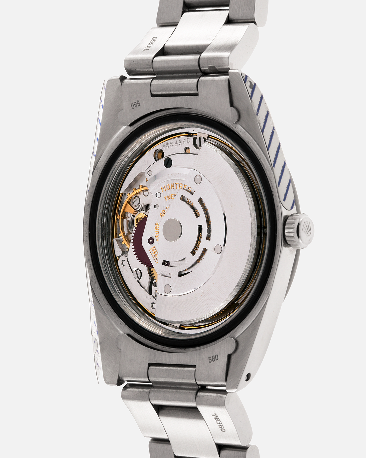 Brand: Rolex
Year Produced: 1979/1980
Year Sold: 1988
Model: Milgauss
Reference Number: 1019
Serial Number: 6.1mil
Material: Stainless Steel
Movement: Rolex Cal. 1580, Self-Winding
Case Dimensions: 38mm
Lug Width: 20mm
Bracelet: Rolex 78360 Oyster Bracelet with Signed Stainless Steel Clasp and 580 End Links