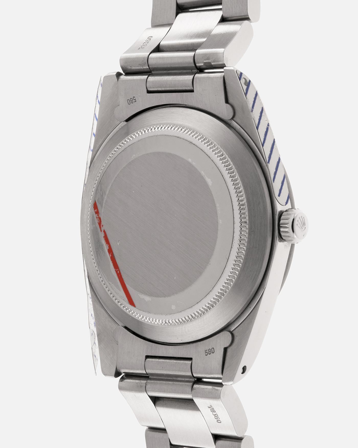 Brand: Rolex
Year Produced: 1979/1980
Year Sold: 1988
Model: Milgauss
Reference Number: 1019
Serial Number: 6.1mil
Material: Stainless Steel
Movement: Rolex Cal. 1580, Self-Winding
Case Dimensions: 38mm
Lug Width: 20mm
Bracelet: Rolex 78360 Oyster Bracelet with Signed Stainless Steel Clasp and 580 End Links
