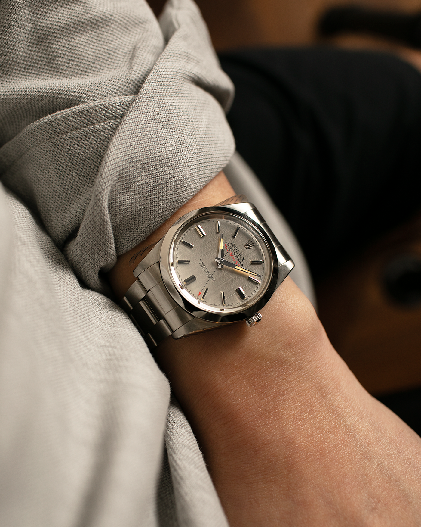 Brand: Rolex
Year Produced: 1979/1980
Year Sold: 1988
Model: Milgauss
Reference Number: 1019
Serial Number: 6.1mil
Material: Stainless Steel
Movement: Rolex Cal. 1580, Self-Winding
Case Dimensions: 38mm
Lug Width: 20mm
Bracelet: Rolex 78360 Oyster Bracelet with Signed Stainless Steel Clasp and 580 End Links