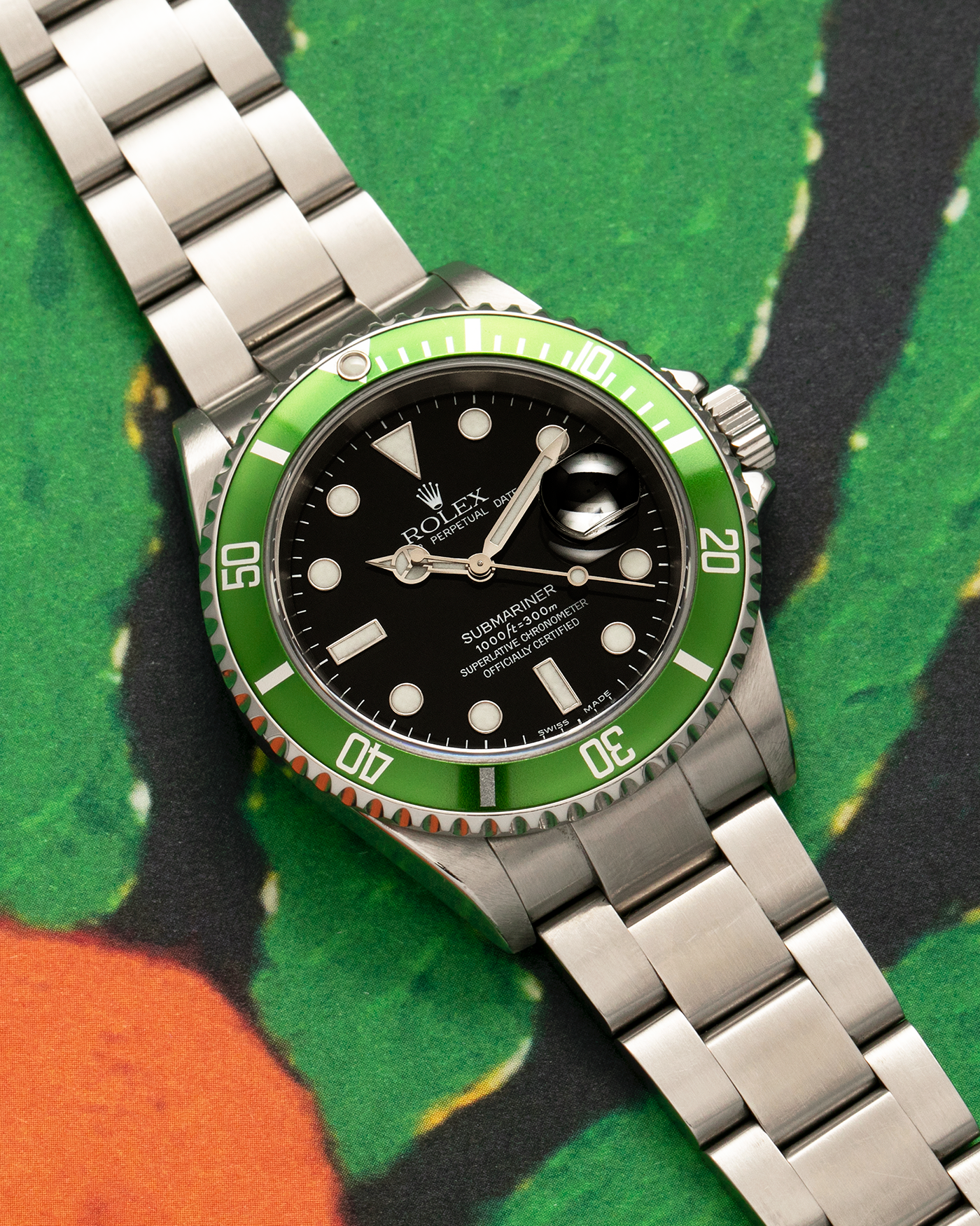 Rolex Submariner 16610LV Kermit Flat 4 F Serial