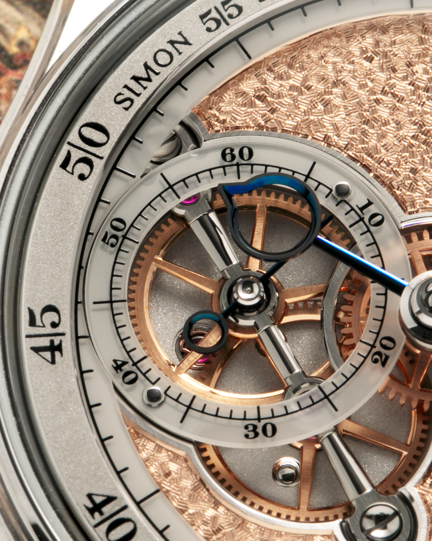 Brand: Simon Brette
Year: 2025
Model: Chronometre Artisans
Reference Number: 64.237.XXX
Material: Grade 5 Titanium
Movement: Simon Brette In-House, Manually Wound Cal. SBCA
Case Dimensions: 39mm Diameter 10.5mm Thickness
Lug Width: 20mm
Strap: Simon Brette Green Calf Leather Strap with Signed Grade 5 Titanium Tang Buckle